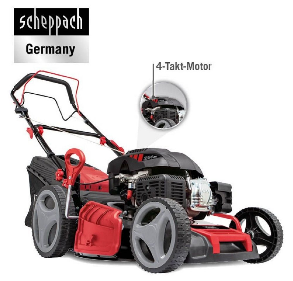 Thumbnail - Scheppach Benzinrasenmäher 6 in 1 Benzin-Rasenmäher MS226-53 SE Rasentrimmer