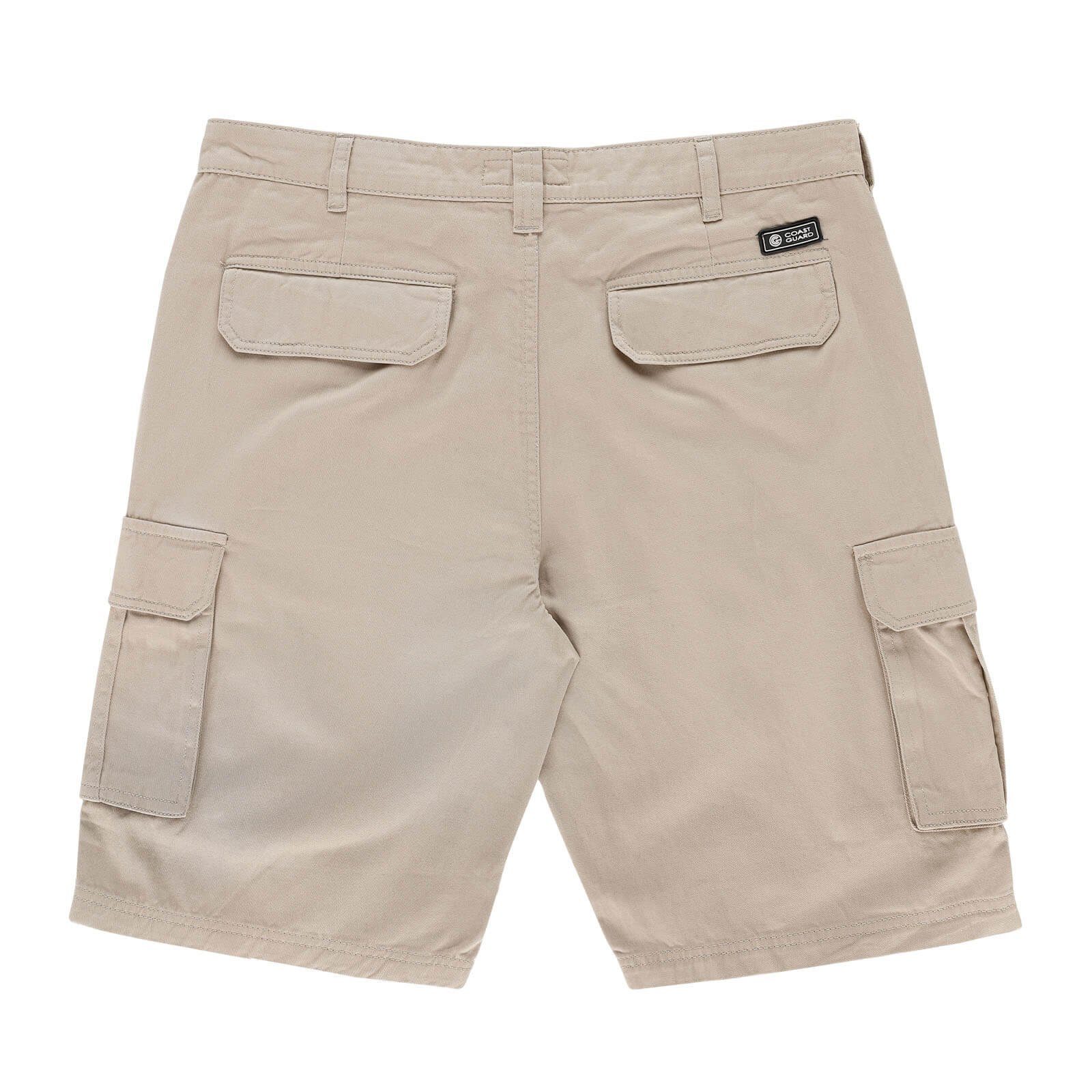 Bermudas Coastguard – Herren mit Hose am Kurze aus Baumwolle Sommerhose beige Cargotaschen Bein