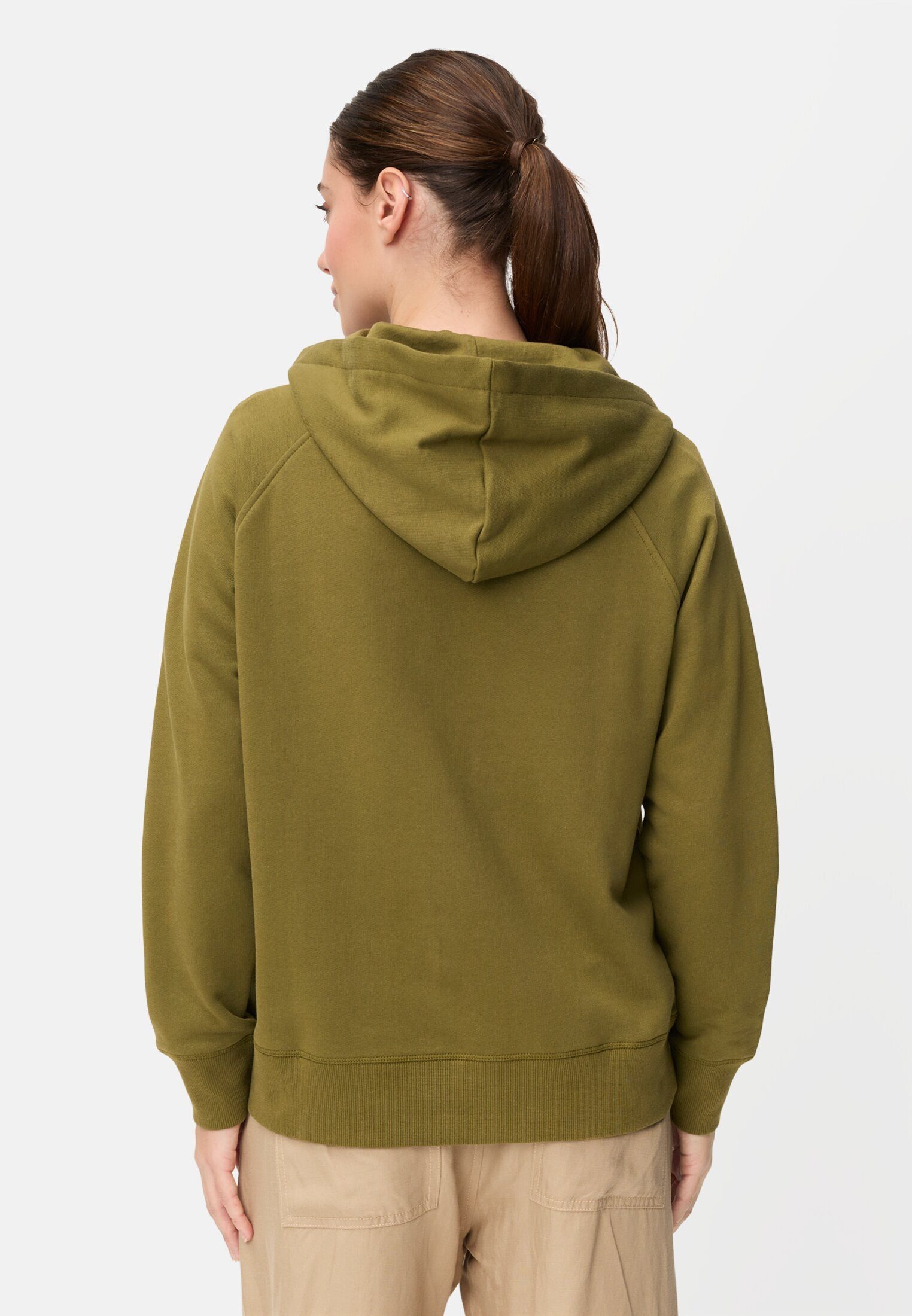 camel active Hoodie aus reiner Baumwolle Langarm