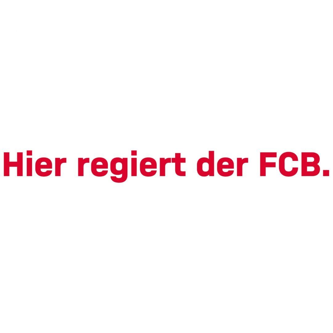 K&L Wall Art Wandtattoo Fußball Wandtattoo FC Bayern München Logo Stern Hier regiert der FCB, Wandbild selbstklebend, entfernbar