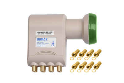 Humax »Green Power Octo-LNB 382« Universal-Octo-LNB (für 8 Teilnehmer, für 8 Teilnehmer Umweltfreundliche Verpackung, stromsparend, LTE Filter, inkl. F-Stecker)
