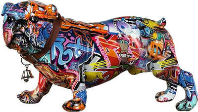 Casablanca by Gilde Tierfigur Mops mit Halsband (1 St), Graffiti-Design