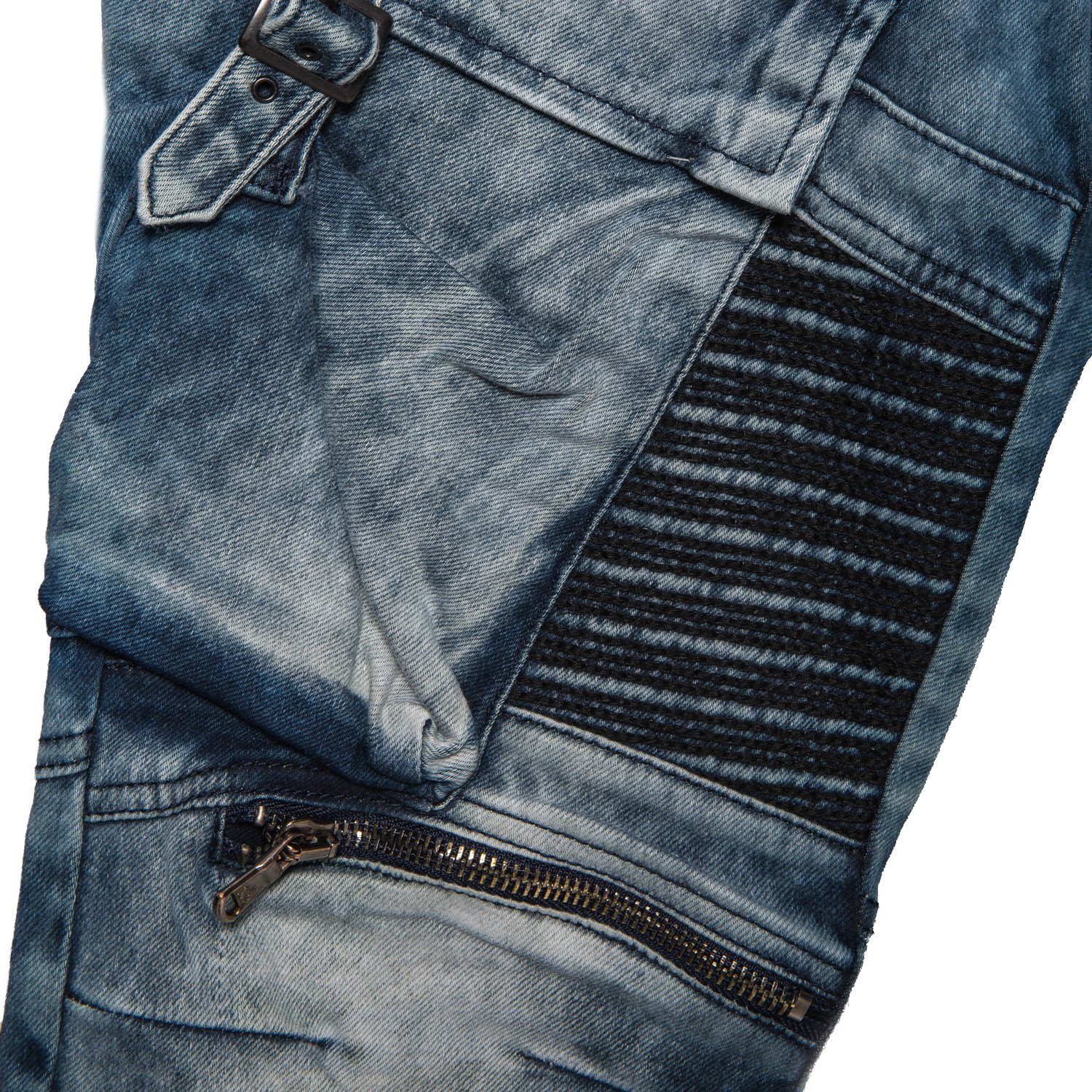 Regular-fit-Jeans Herren Jeans Hose mit aufwendigen Details im Cargo Style