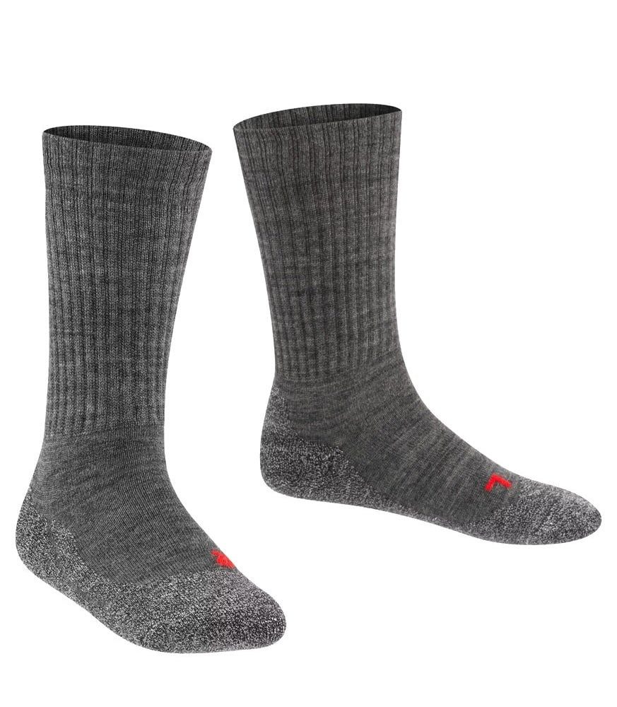 FALKE Socken Tagessocke Active Warm (wärmende Merinowolle) asphaltgrau Kinder