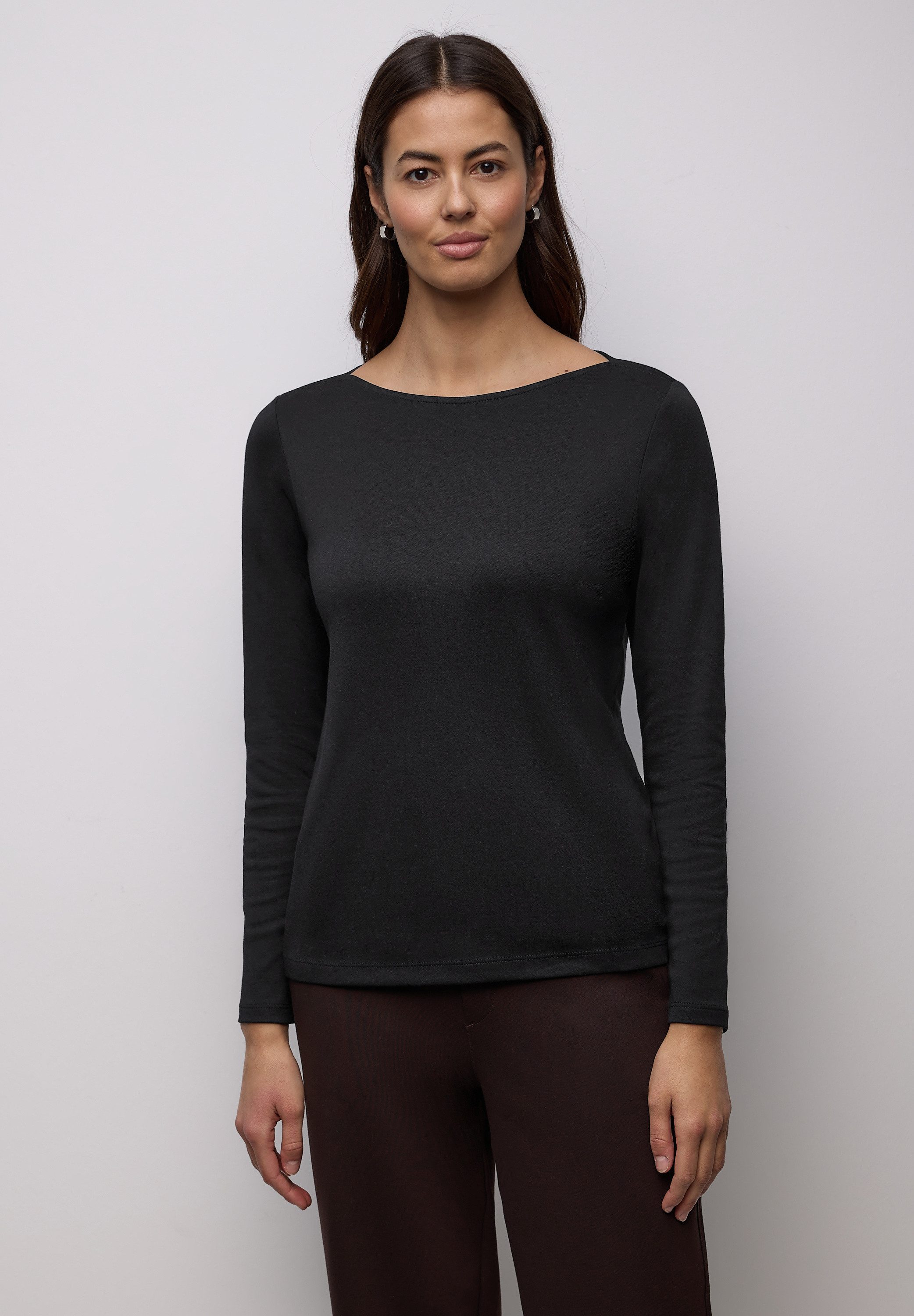 STREET ONE Langarmshirt mit U-Boot-Ausschnitt