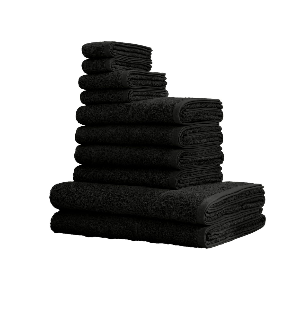 OTTO home Handtuch Set Inga, 3 Qualitäten, Duschtücher, Handtücher, Gästetücher, Seiftücher, Walkfrottier (10-St), Handtücher mit feiner Bordüre, 100% Baumwolle