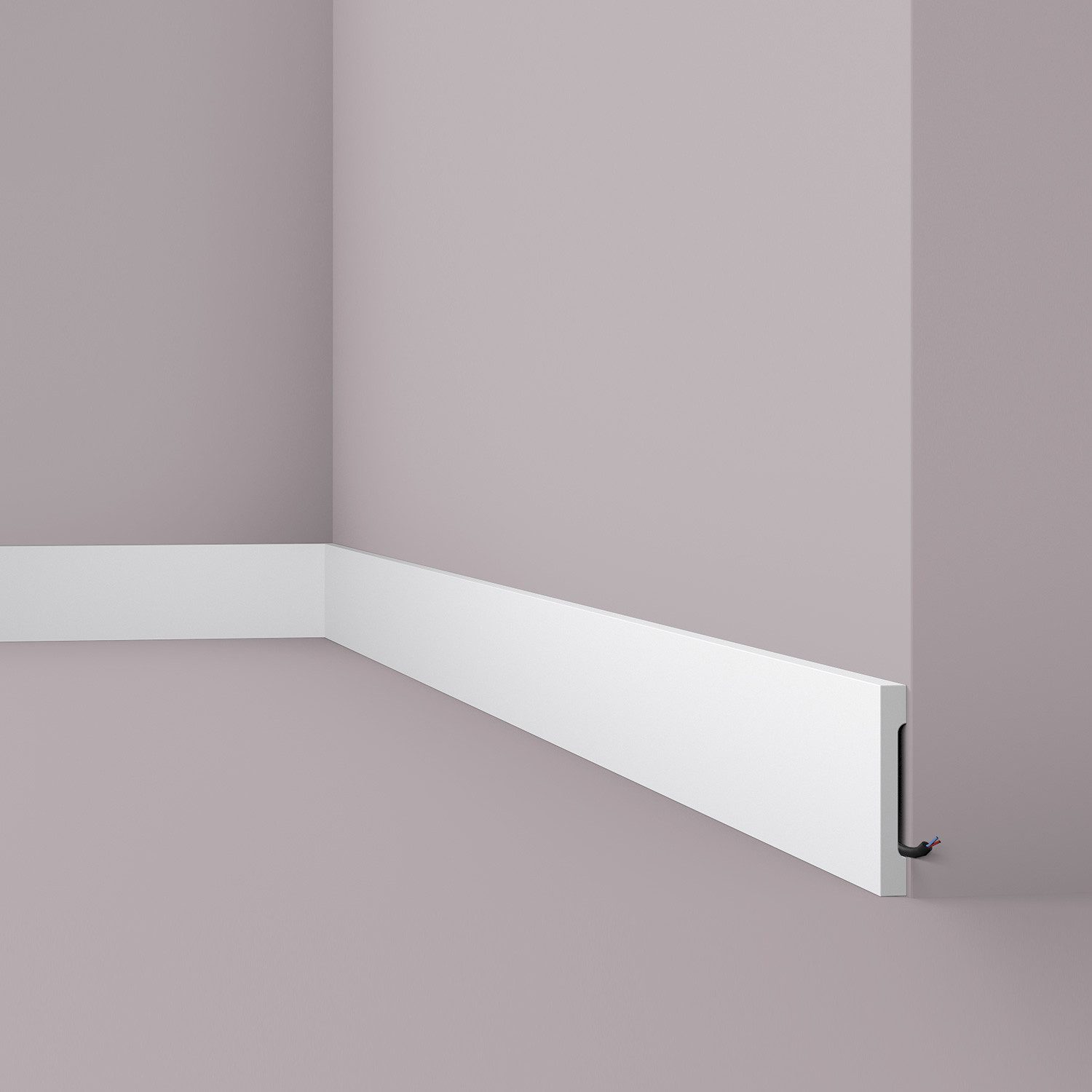 NOËL & MARQUET by nmc Sockelleiste NMC FD2S WALLSTYL Sockelleiste Zierleiste Wandleiste Türumrandung 2 m, L: 200 cm, H: 11 cm, Sockelleiste, 1-St., Zierleiste Wandleiste Türumrandung Modernes Design, mit Kabelaussparung