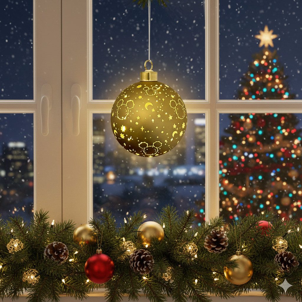 Disney LED Dekolicht Mickey Mouse Weihnachtskugel 10 cm beleuchtet Weihnach günstig online kaufen