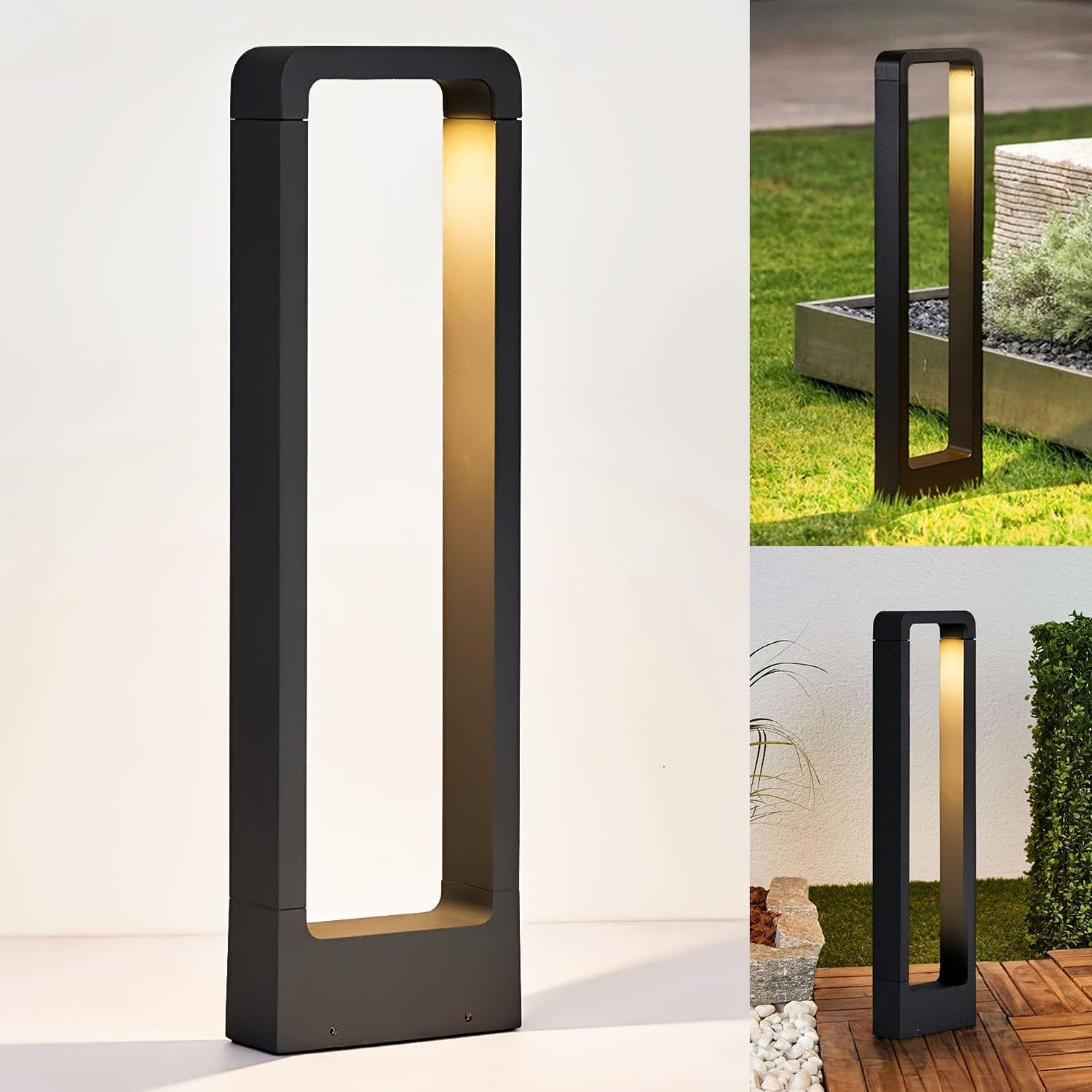 Blossom LED Gartenleuchte Wegeleuchte 60 cm, Pollerleuchte Außen 7W, Aluminium, 3000K, IP65, warmweiß, für Garten & Terrasse
