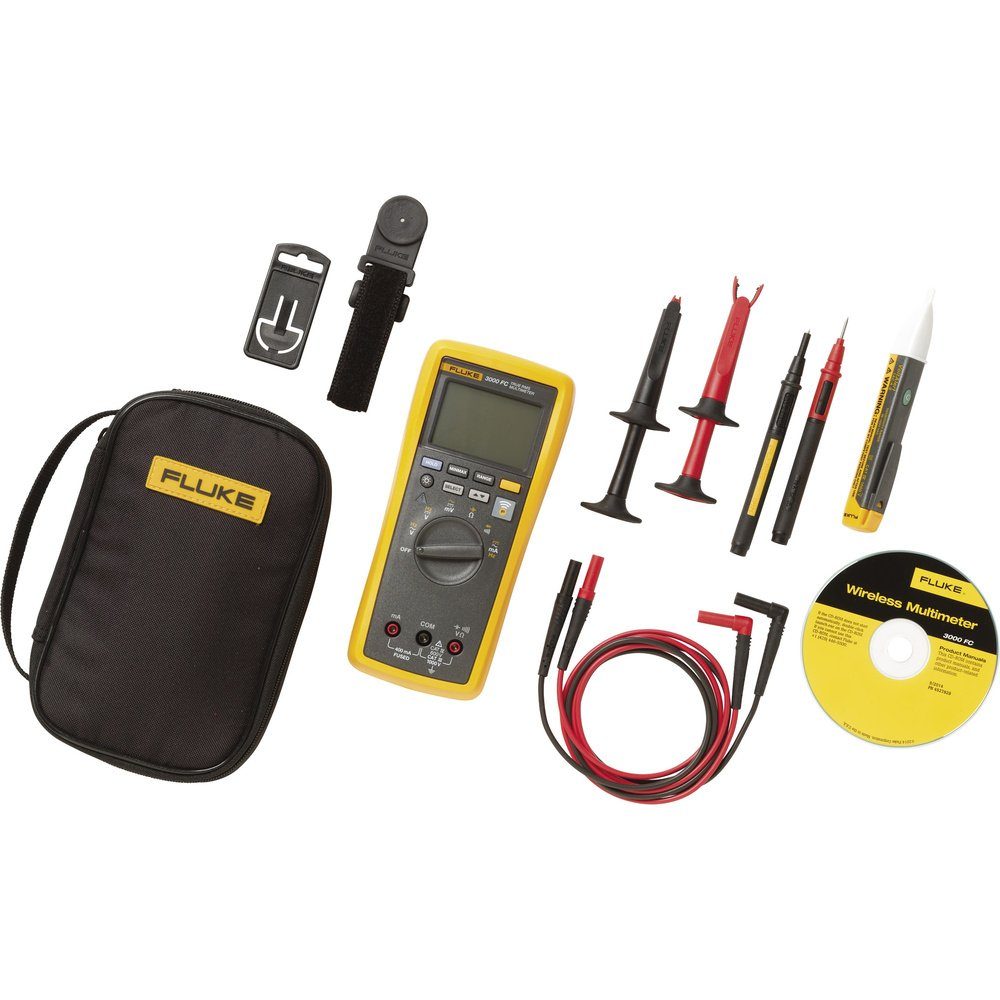 Fluke Spannungsprüfer Fluke FLK-3000FC/1AC-II COMBO KIT Hand-Multimeter digital Grafik-Disp, (FLK-3000FC/1AC-II COMBO KIT)