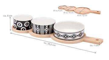 Bubble-Store Snackschale Tapas-Set, Keramik, Bambus, (Tapas Keramik-Schalen), Tapas-Schale