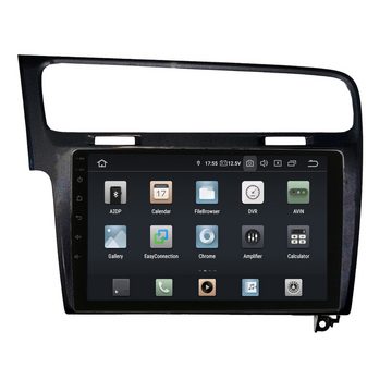 TAFFIO Für VW Golf 7 Dunkel Grau Anthrazit 10" Touch Android Radio CarPlay Einbau-Navigationsgerät