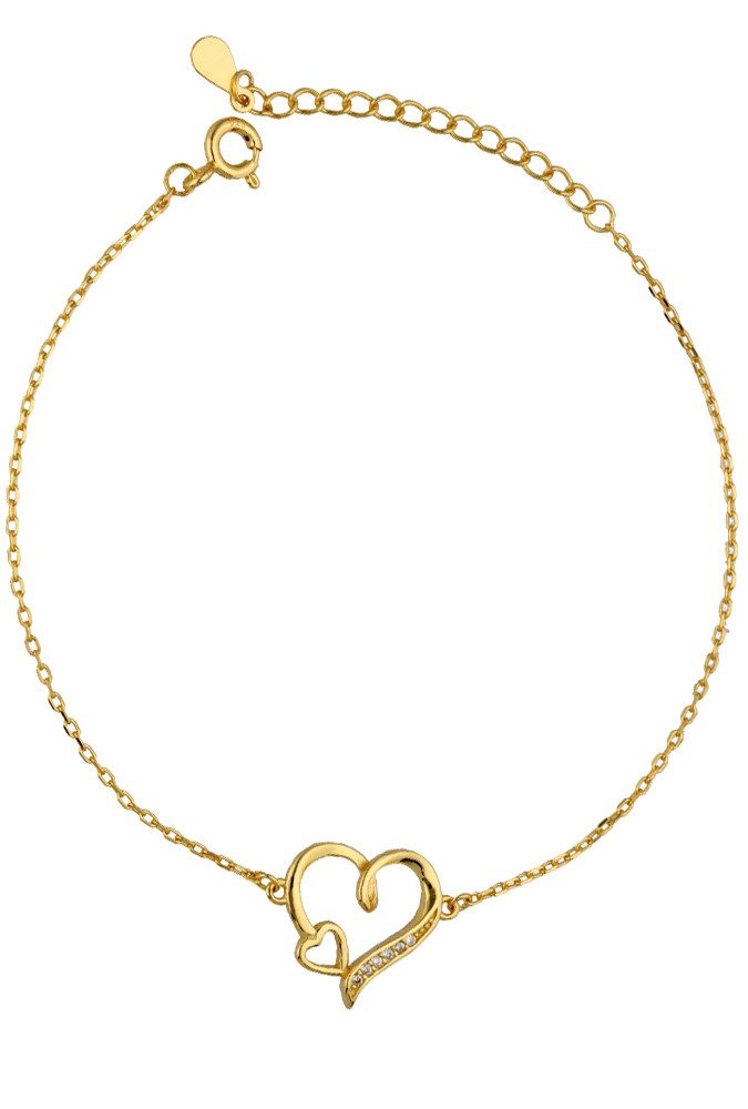 Limana Armband verstellbar 925 Silber Gold vergoldet Herz Damen Frauen (ink günstig online kaufen