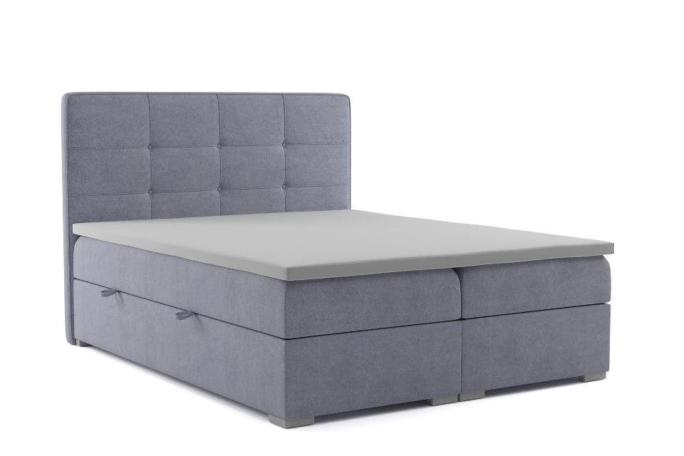 JVmoebel Boxspring Luxus Doppel Polster Hotel Bett Textil Bett Betten Bettkasten