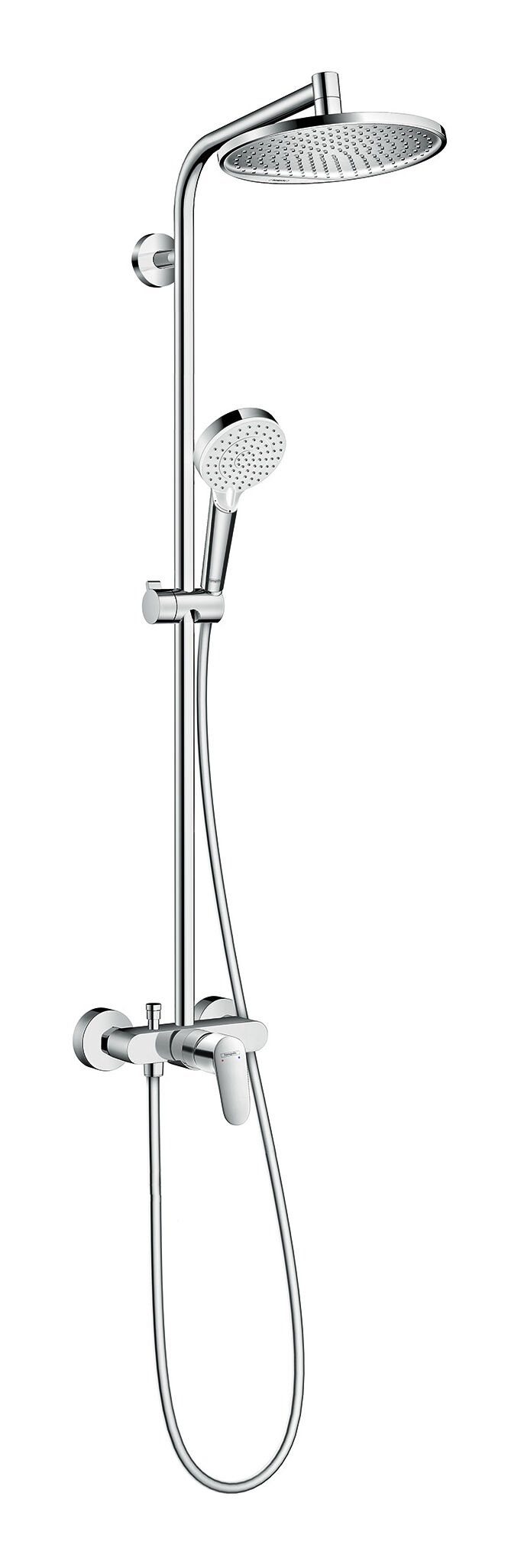 S Duschsystem Höhe Einhebelmischer Showerpipe, cm, 240 - mit 1jet Chrom Crometta 119.1 hansgrohe