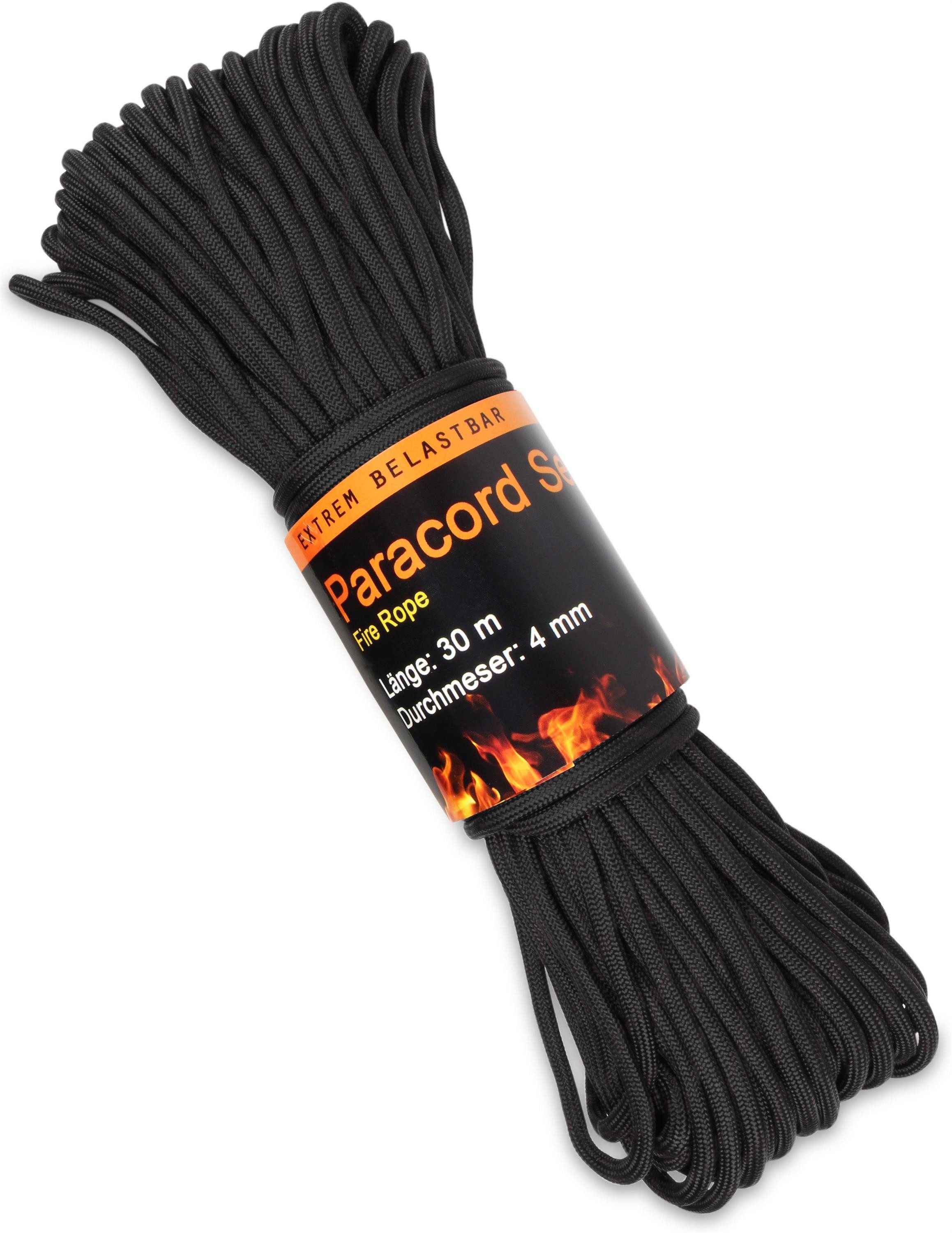 normani Entzündbares 550-Paracord-Seil, 4 mm x 30 m Seil, Entzündbares 550-Paracord-Seil, 4 mm x 30 m „Fire Rope“