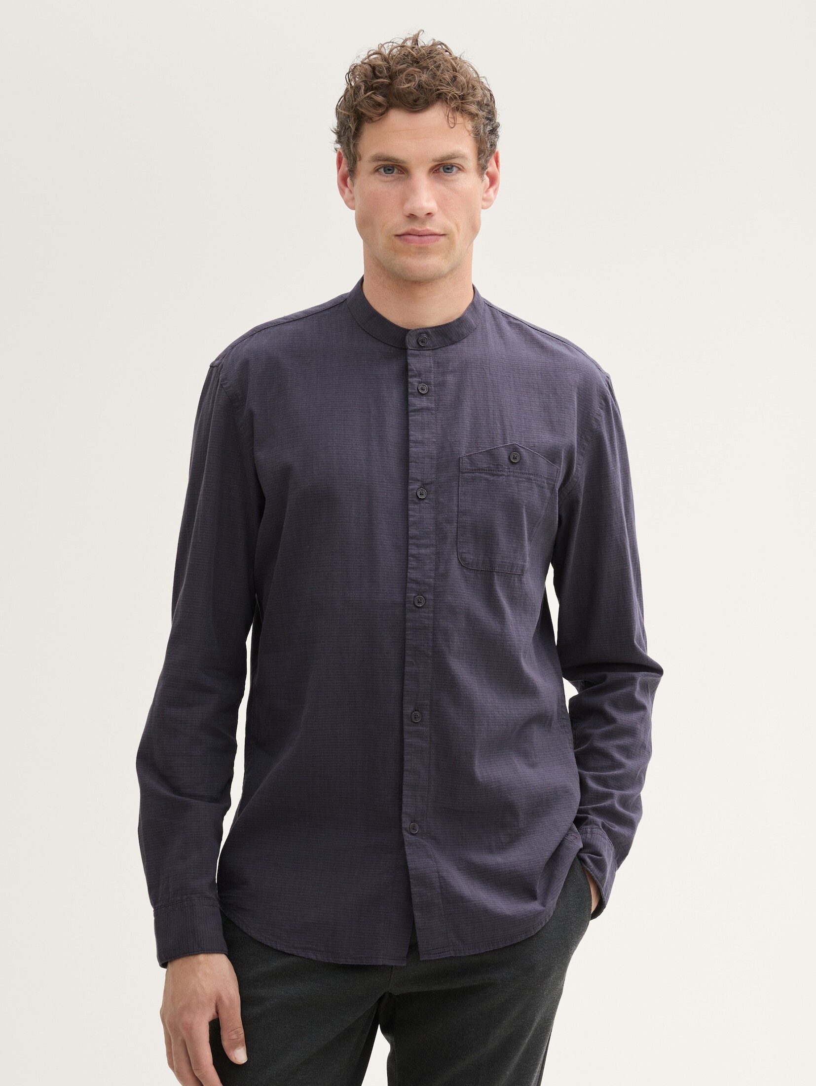 TOM TAILOR Denim Langarmhemd Strukturiertes Hemd günstig online kaufen