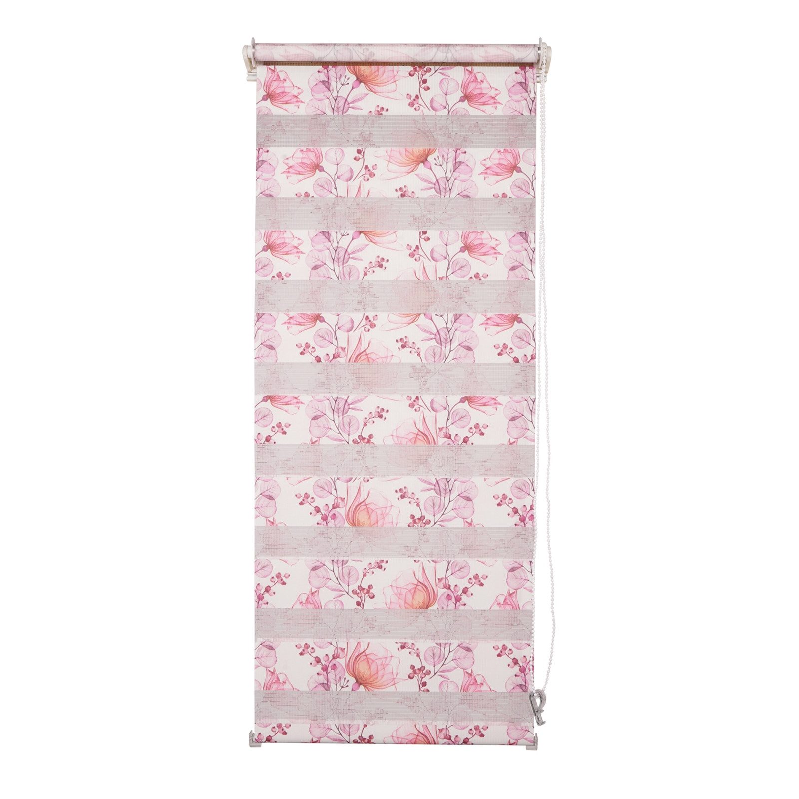 Doppelrollo Doppelrollo gemustert 80 x 150 Marisol, HTI-Living, ohne Bohren, Klemmfix, Klemmfix, Festmaß freihängend ohne Bohren Klemmfix