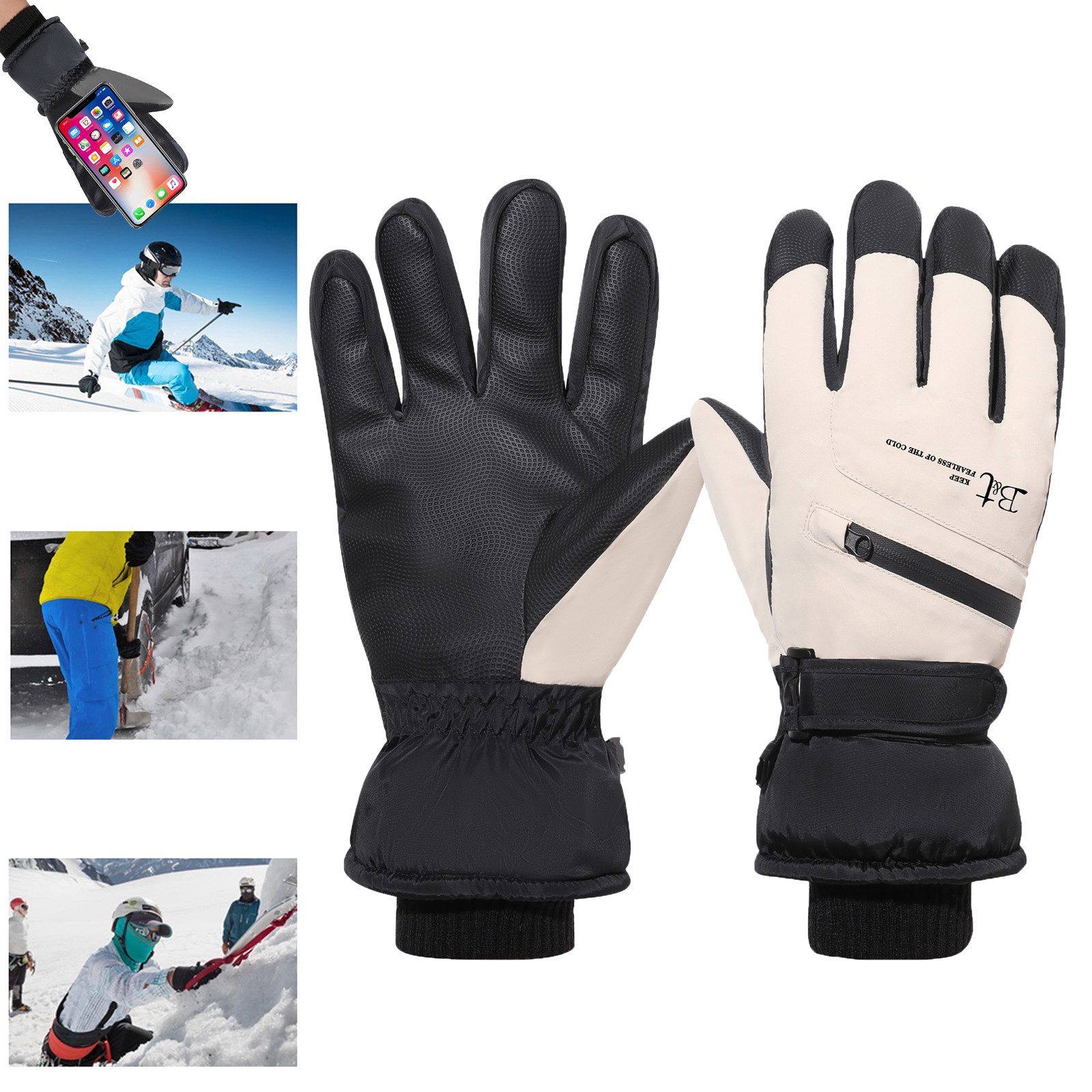 Baumwollhandschuhe Winterhandschuhe Touchscreen, Herren-/Damenhandschuhe für Eltern-Kind