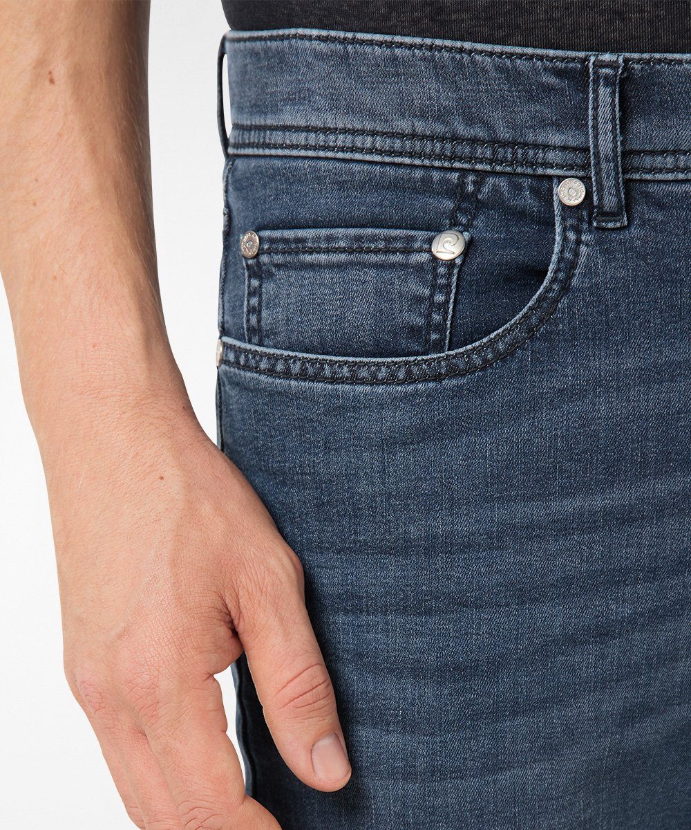 Konfektionsgröße/Übergröß CARDIN soft LYON PIERRE Pierre 7713.01 Cardin 38915 blue 5-Pocket-Jeans -