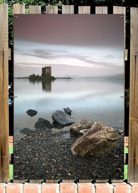 Wallario Sichtschutzzaunmatten Schloss in Schottland