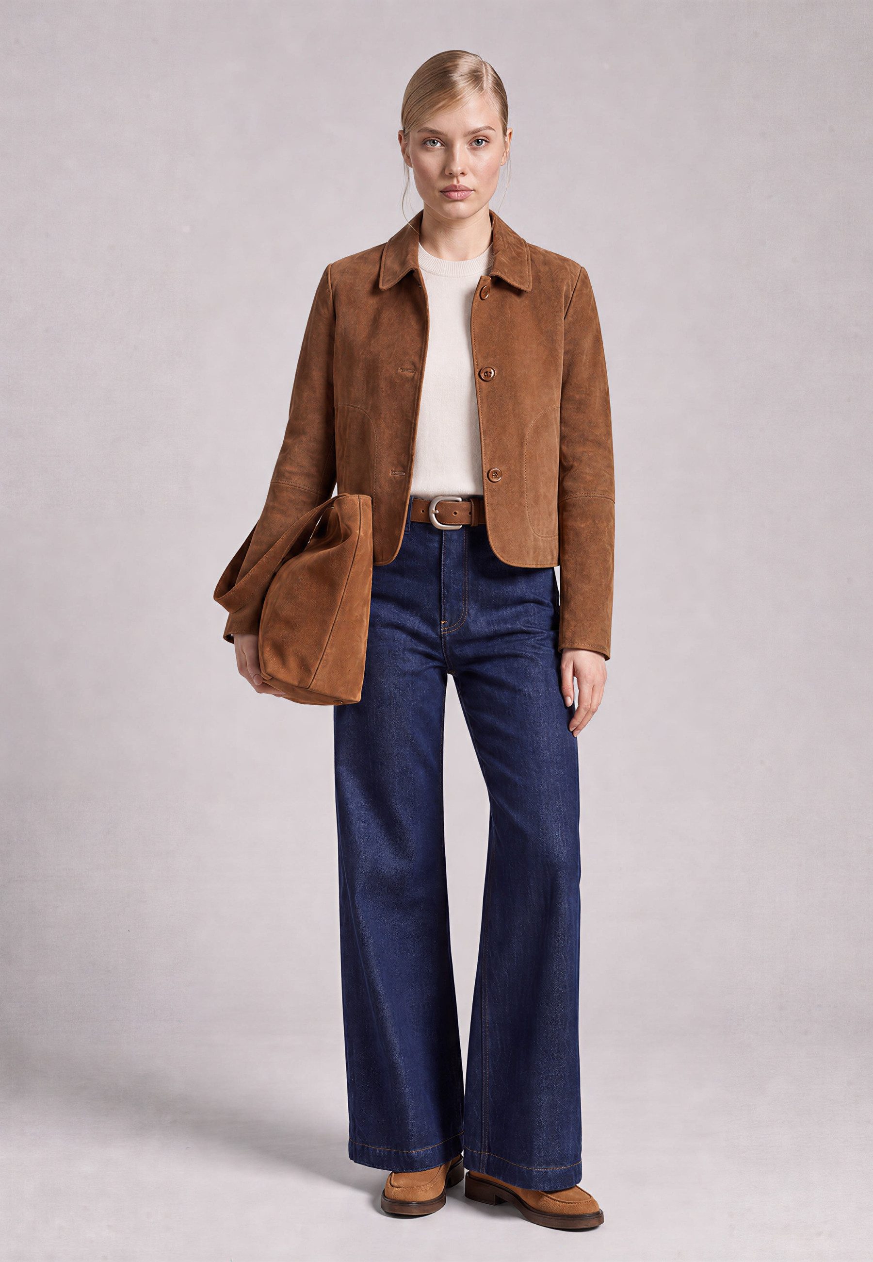 RICANO Lederjacke Jeena Hochwertiges Lamm Nappa Leder