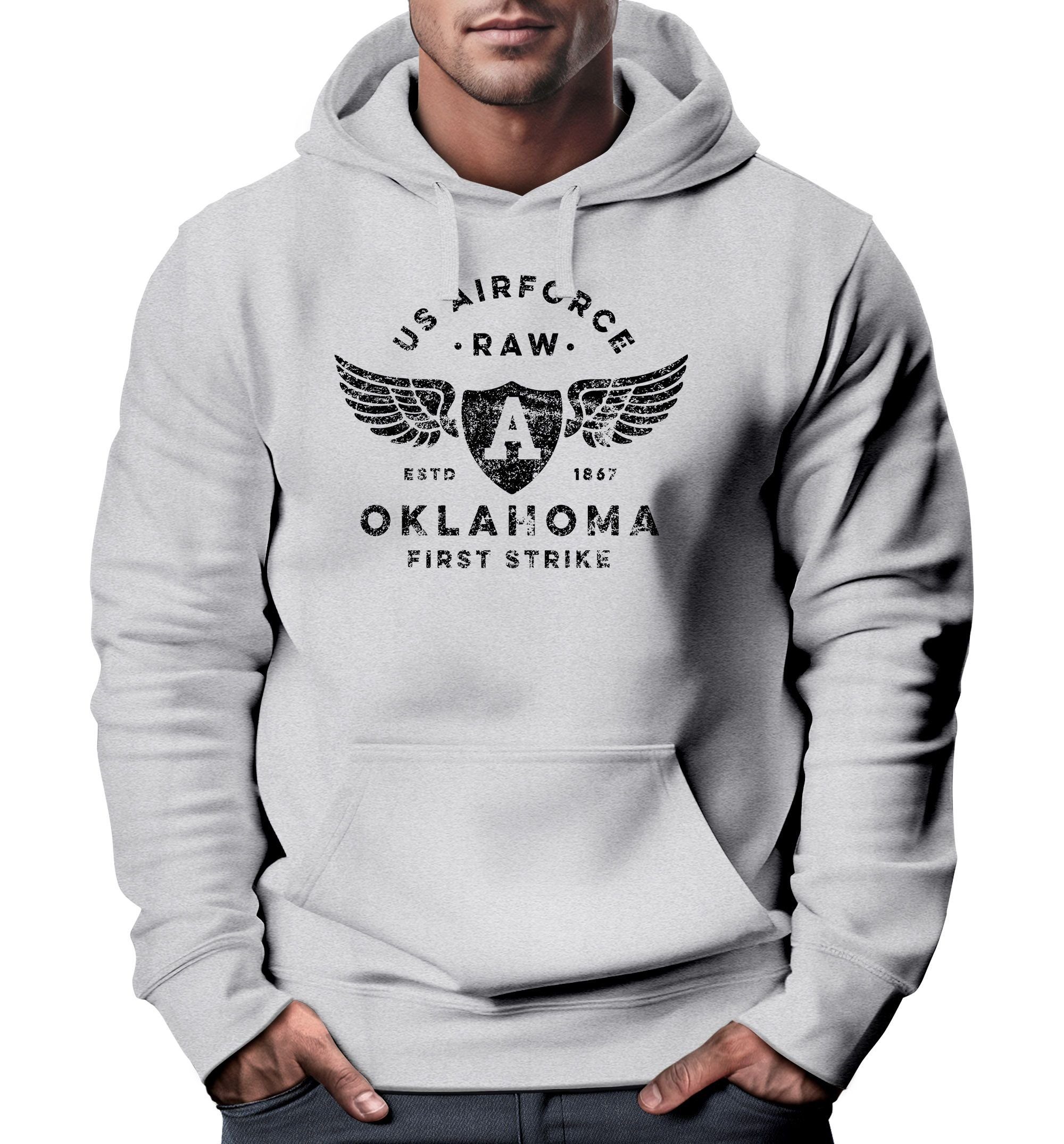 Neverless Hoodie Hoodie Herren Print US günstig online kaufen