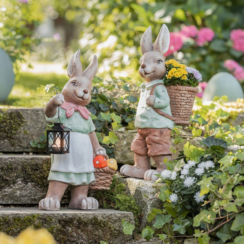 Home-trends24.de Osterhase Osterhase Pflanzer Hase Deko Garten Figur Statur  Ostern Skulptur