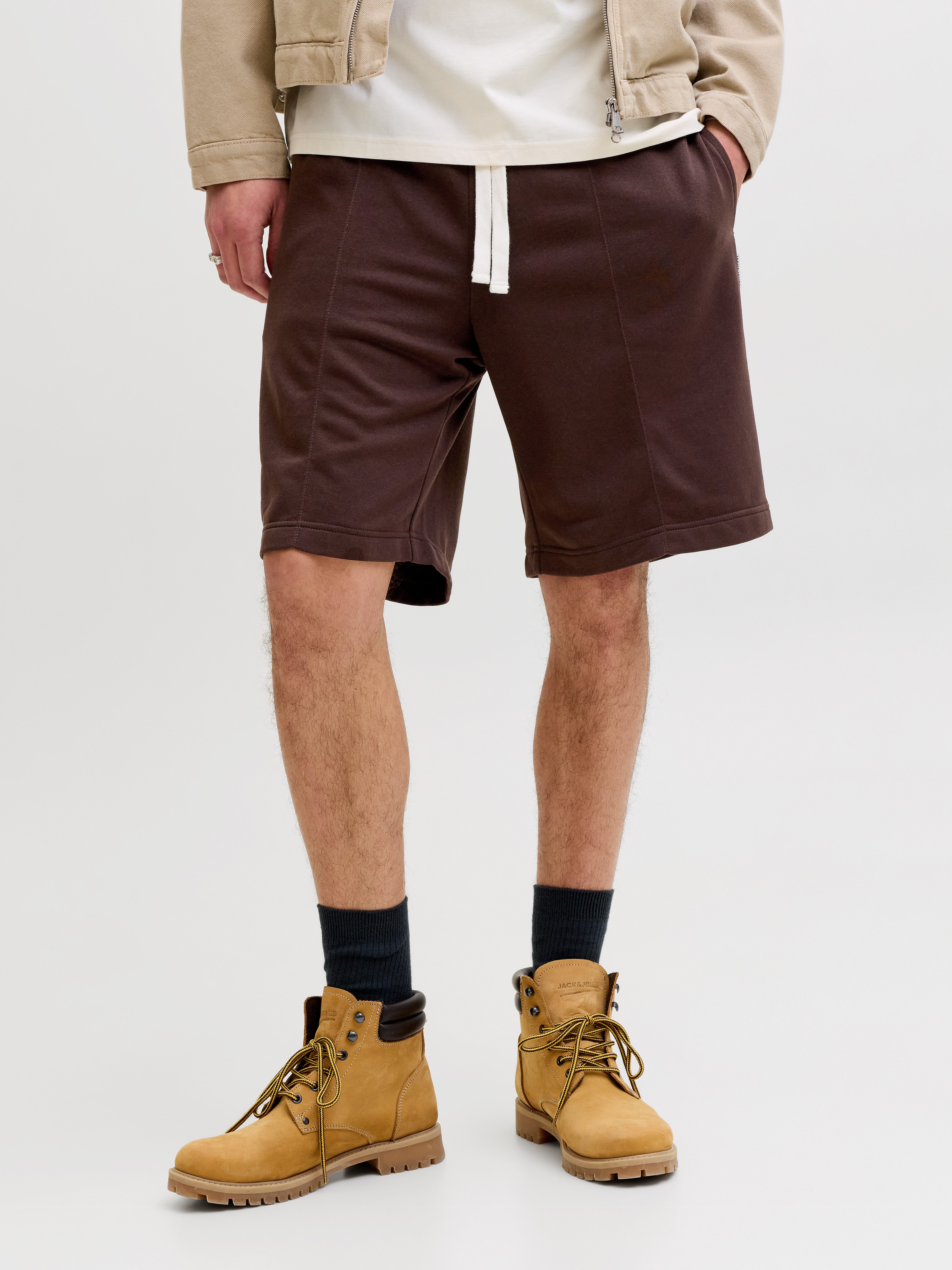 Jack & Jones Sweatshorts JPSTKARL BRADLEY PINTUCK SHORT STYD SS26 Materialmix, relexed fit
