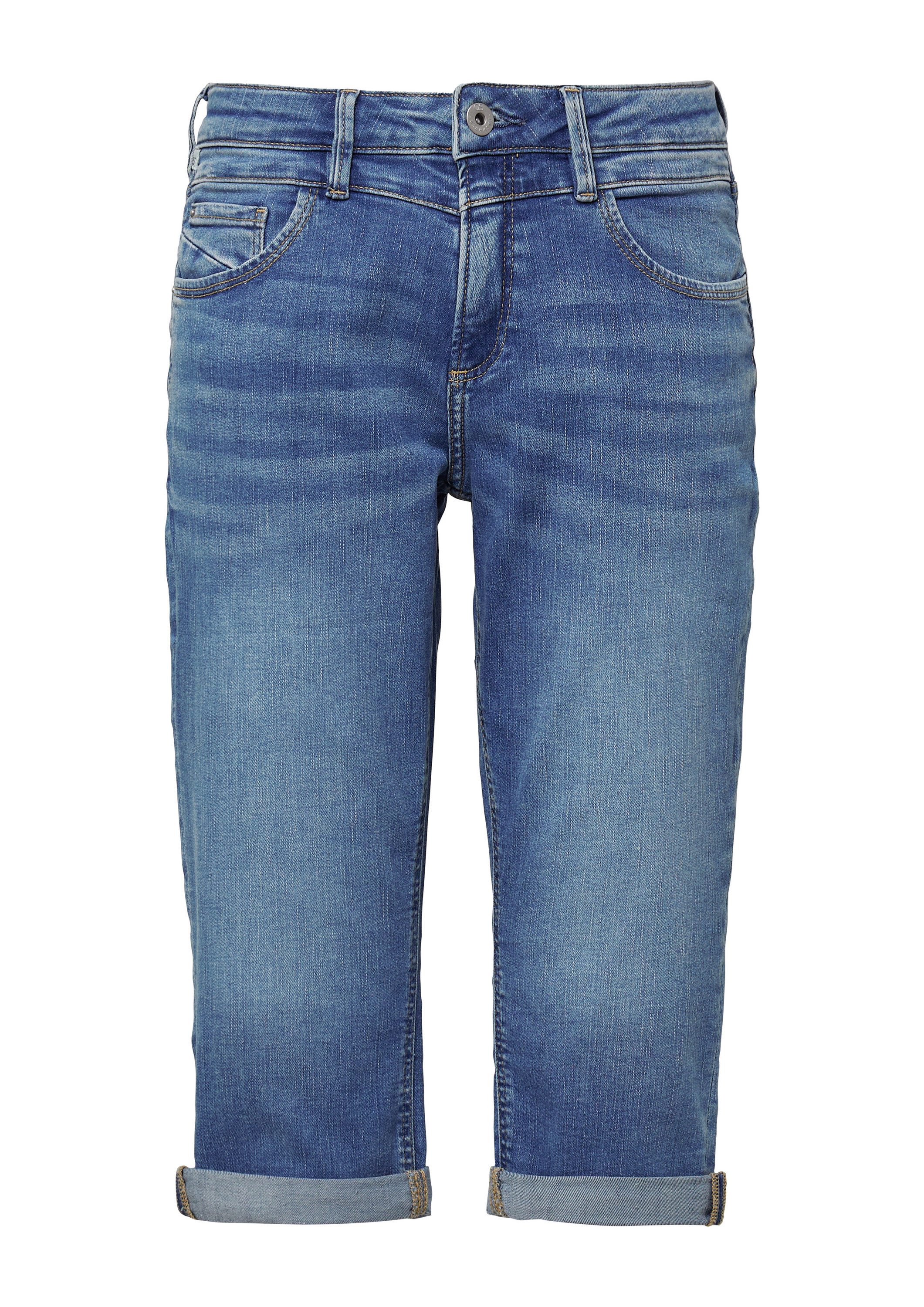 QS Jeansshorts Jeans-Hose CATIE Jeans Catie / Slim Fit / Mid Rise / Capri L günstig online kaufen