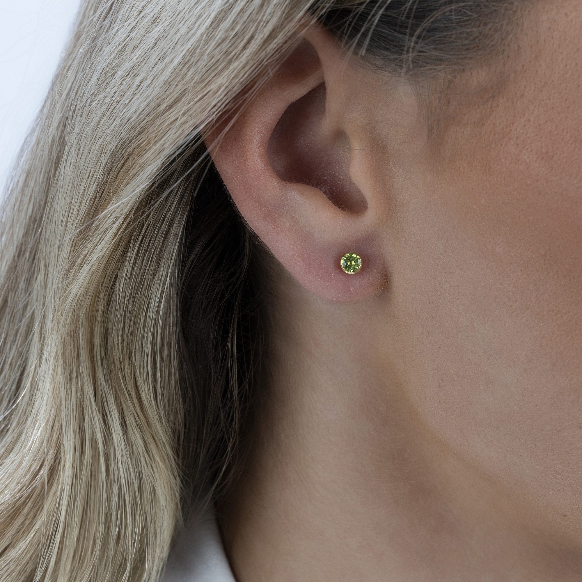 Vivance Paar Ohrstecker 585/- Gelbgold Peridot – Bild 5 von 5