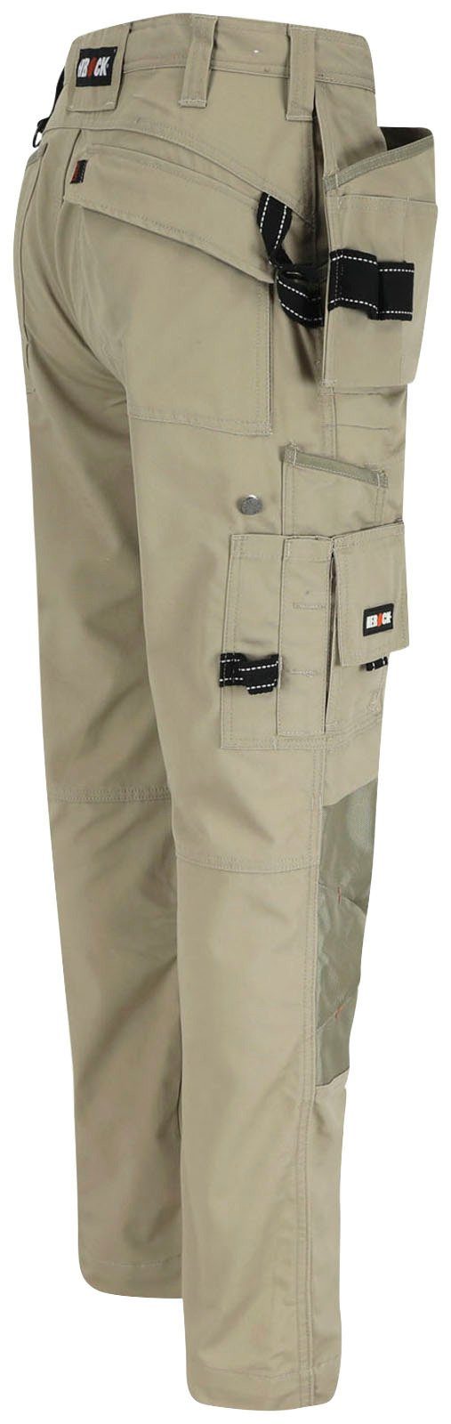 Herock Arbeitshose Dagan Hose Wasserabweisend, robust, beige (inkl. Taschen 11 Nageltaschen)