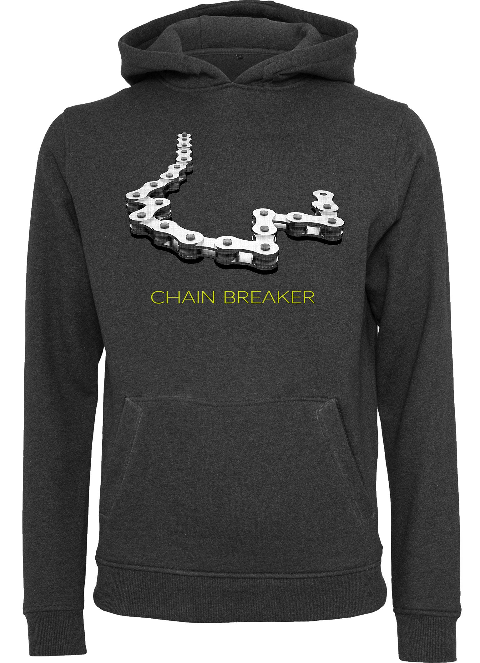 Baddery Kapuzenpullover Fahrrad Hoodie - Chain Breaker - Sport Pullover Herren, hochwertiger Siebdruck