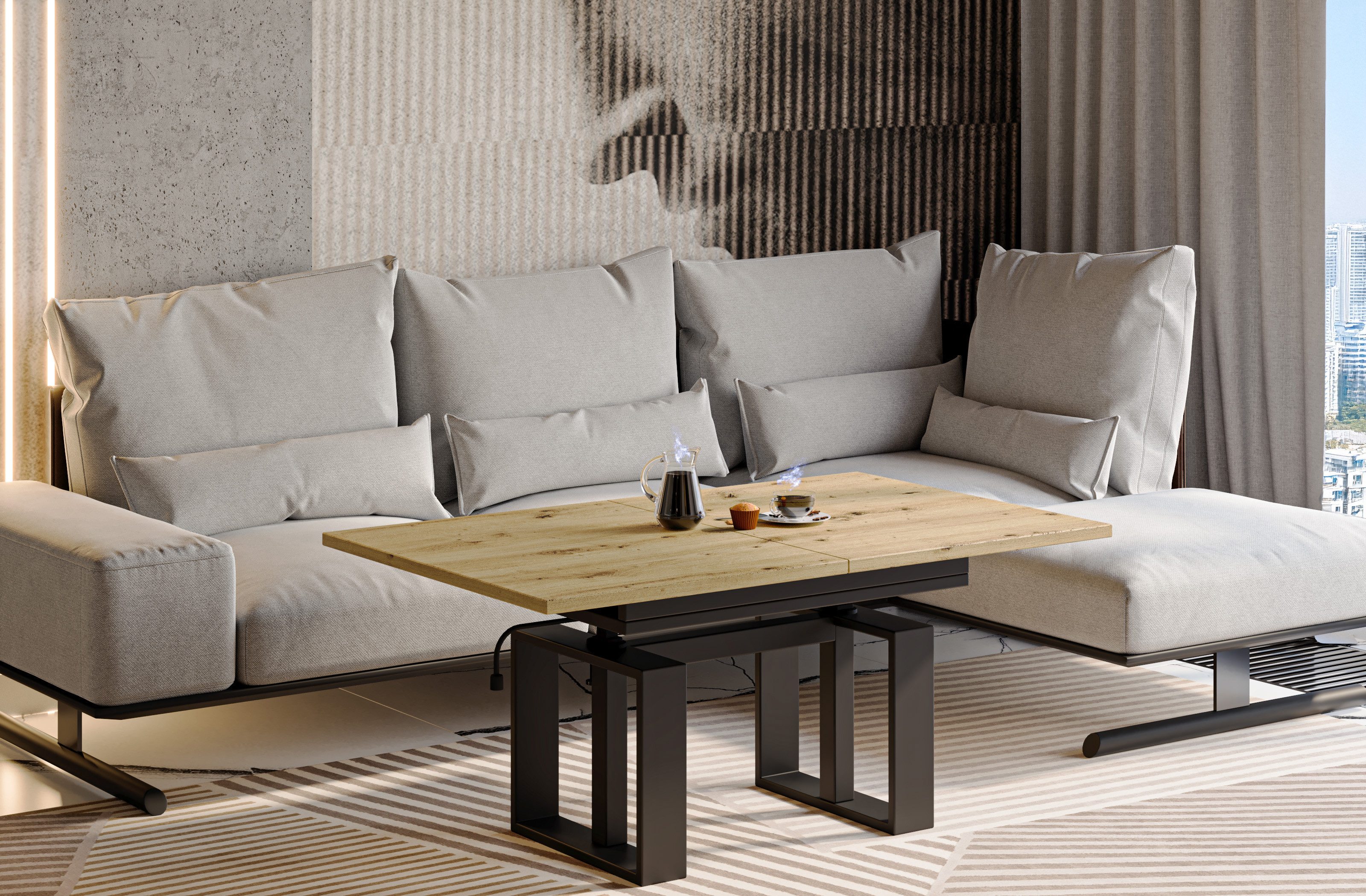 Endo-Moebel Couchtisch Empoli - ausziehbar 110-170cm günstig online kaufen