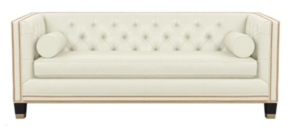 JVmoebel Chesterfield-Sofa Luxus beiger Chesterfield Dreisitzer 3-Sitzer Couch Wohnzimmermöbel, Made in Europe