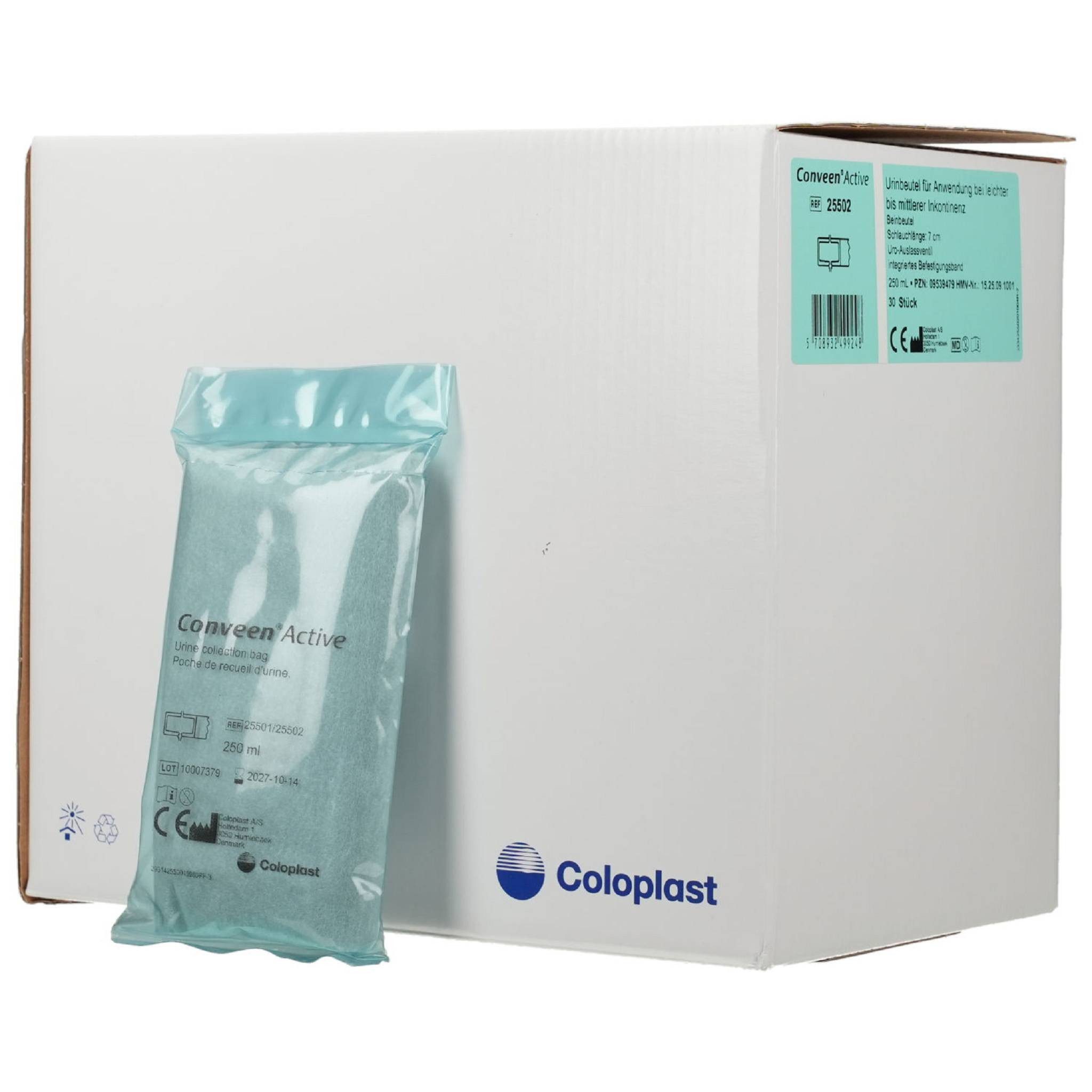 Coloplast Urinbeutel CONVEEN Active Urinbeinbeutel 250 ml