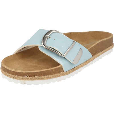 piece of mind. 274-010 Damen Schuhe Pantolette Slides Lederfußbett Pantolette