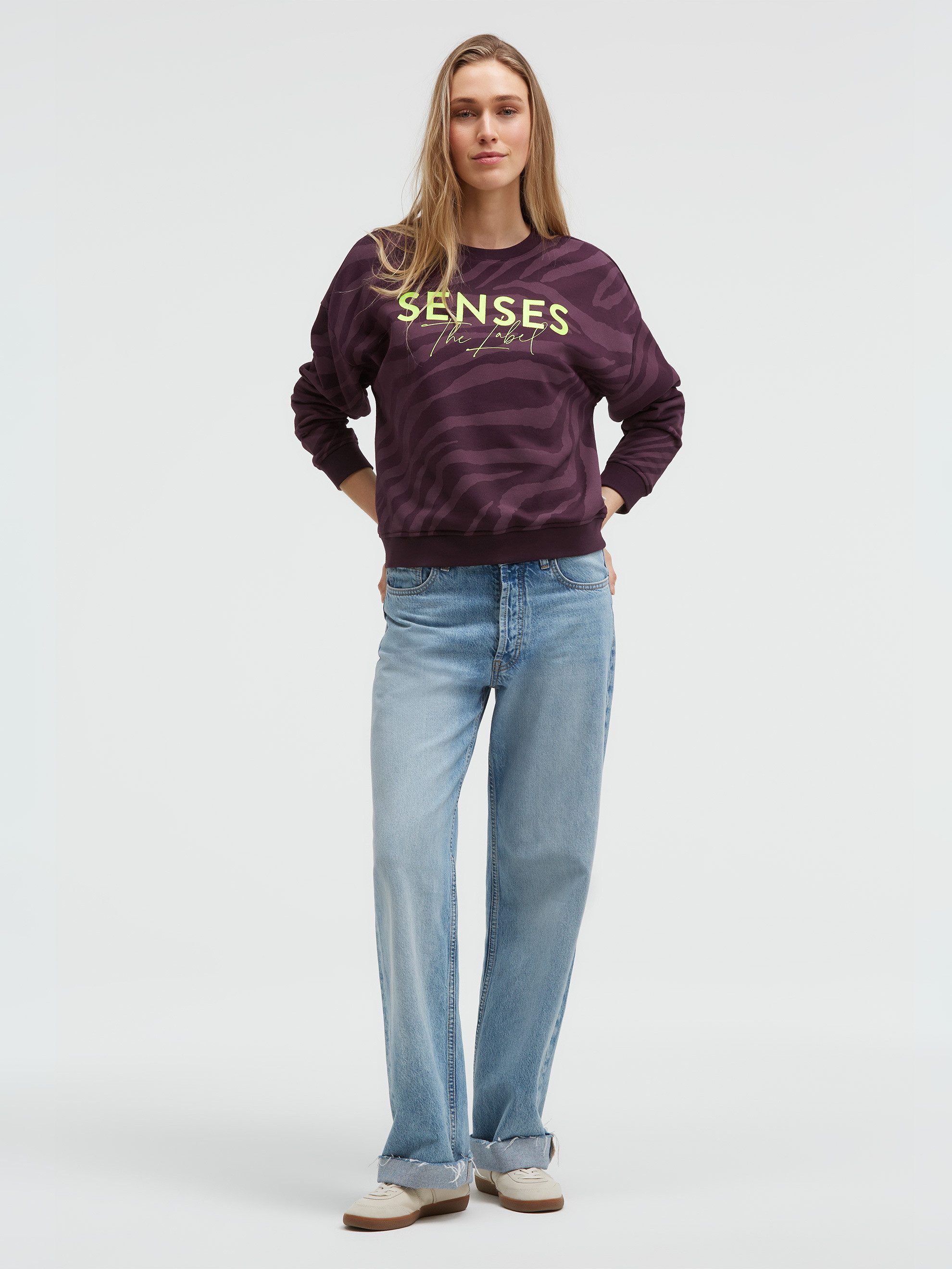 SENSES.THE LABEL Sweater mit überschnittener Schulter