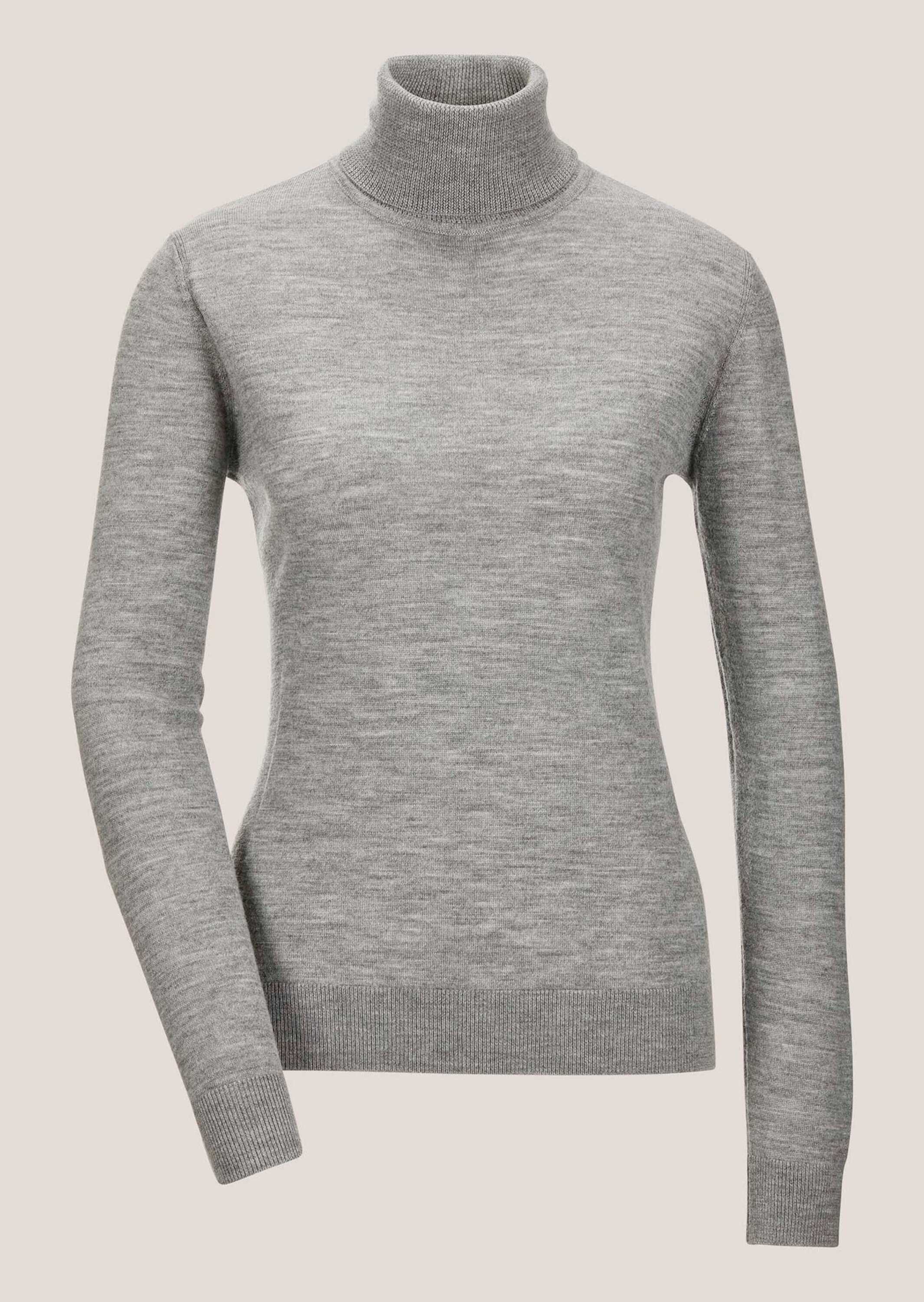 Strickpullover Feinstrickpullover mit Rollkragen