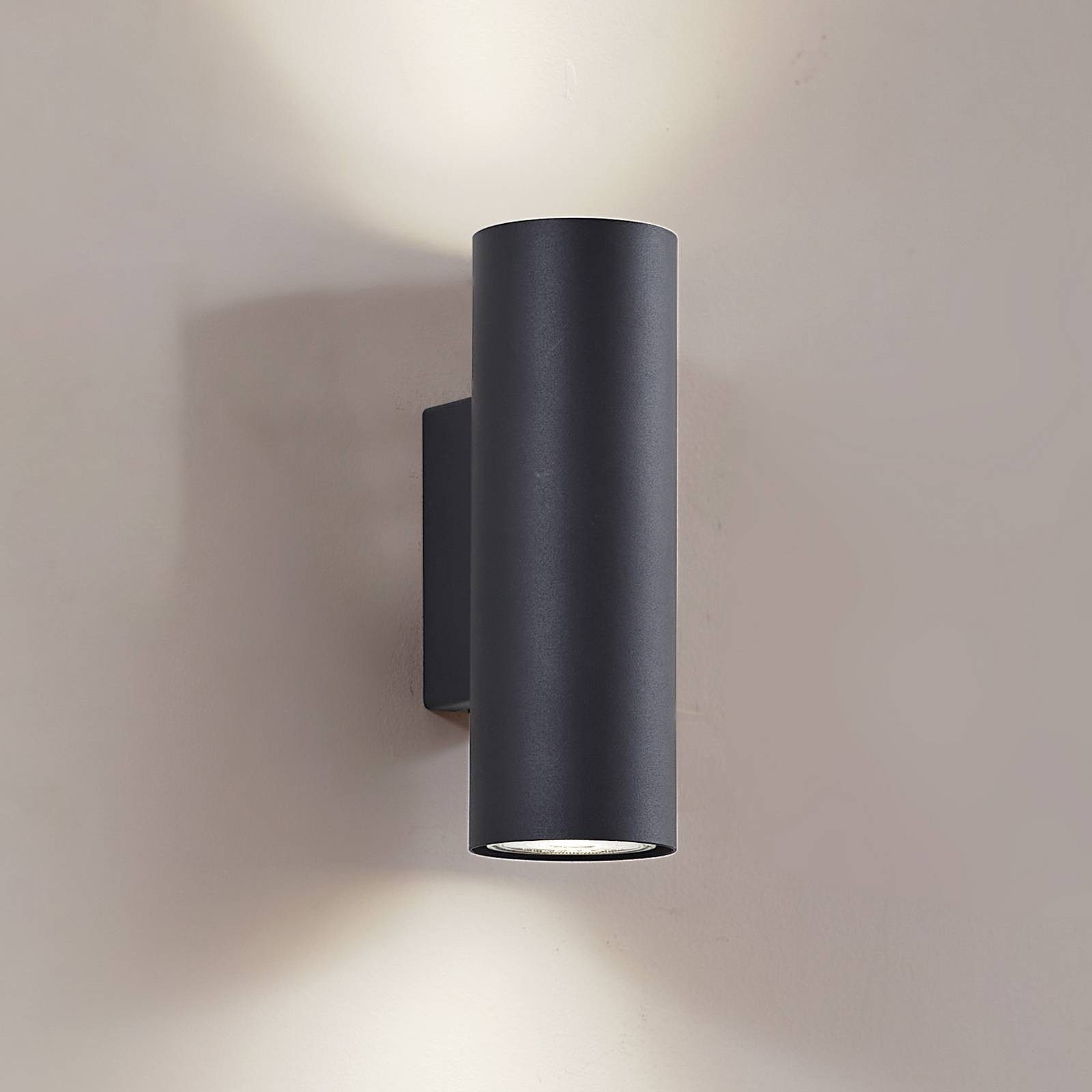 Lindby Wandleuchte Joffrey, Metall, Schwarz IP20, günstig online kaufen