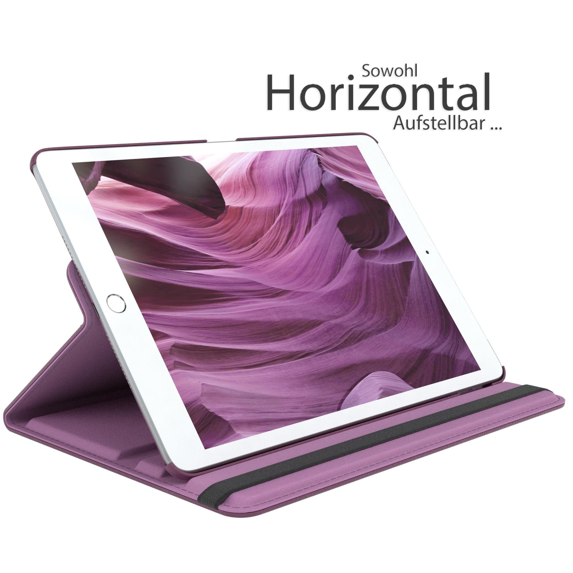 EAZY CASE Tablet-Hülle Rotation Case für Apple iPad 7./8./9. Gen. 10,2 Zoll, Tablet-Hülle Bookstyle Case Fullcover Schutz Tasche Stehfunktion Lila – Bild 3 von 5