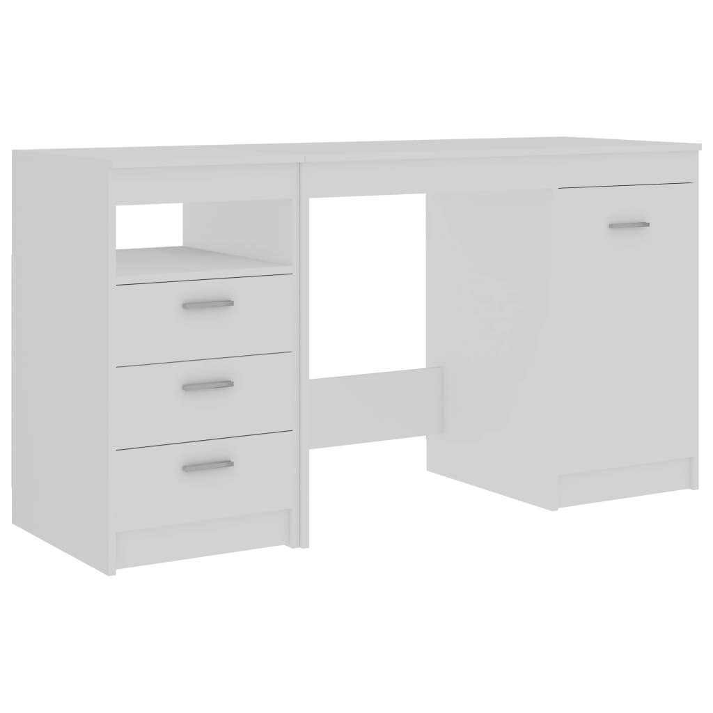 furnicato Schreibtisch Weiß 140x50x76 Holzwerkstoff cm
