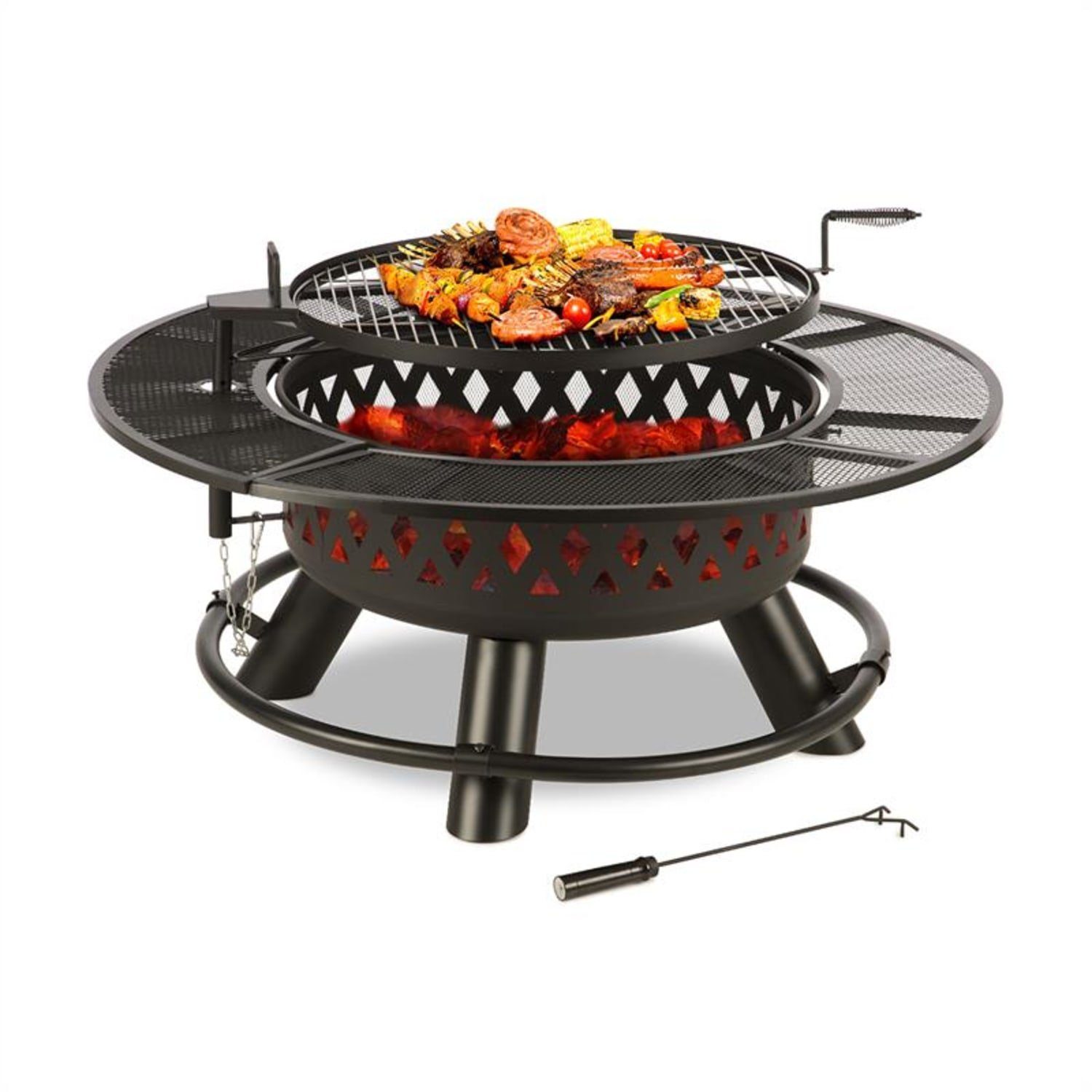 blumfeldt Feuerschale Rosario, Feuerschale Garten mit Grill Feuerkorb Feuerstelle Outdoor
