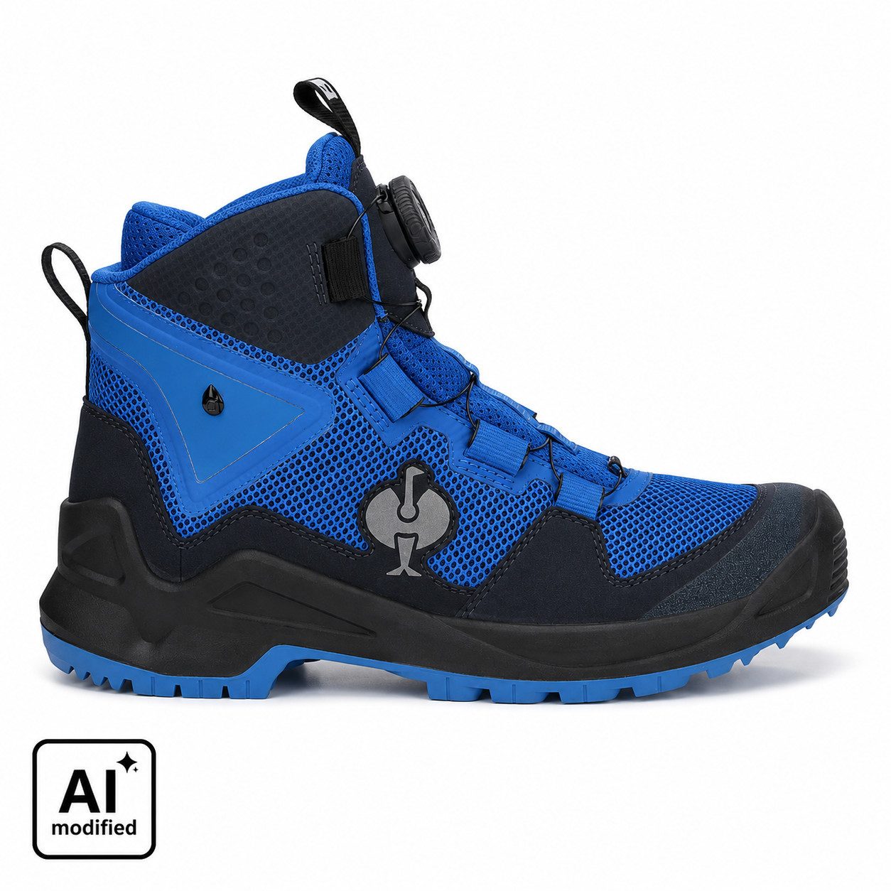 Engelbert Strauss e.s. Adelaide Mid O6 Berufsschuhe schwarz/blau +Funktionssocken Stiefelette wasserdicht, winddicht