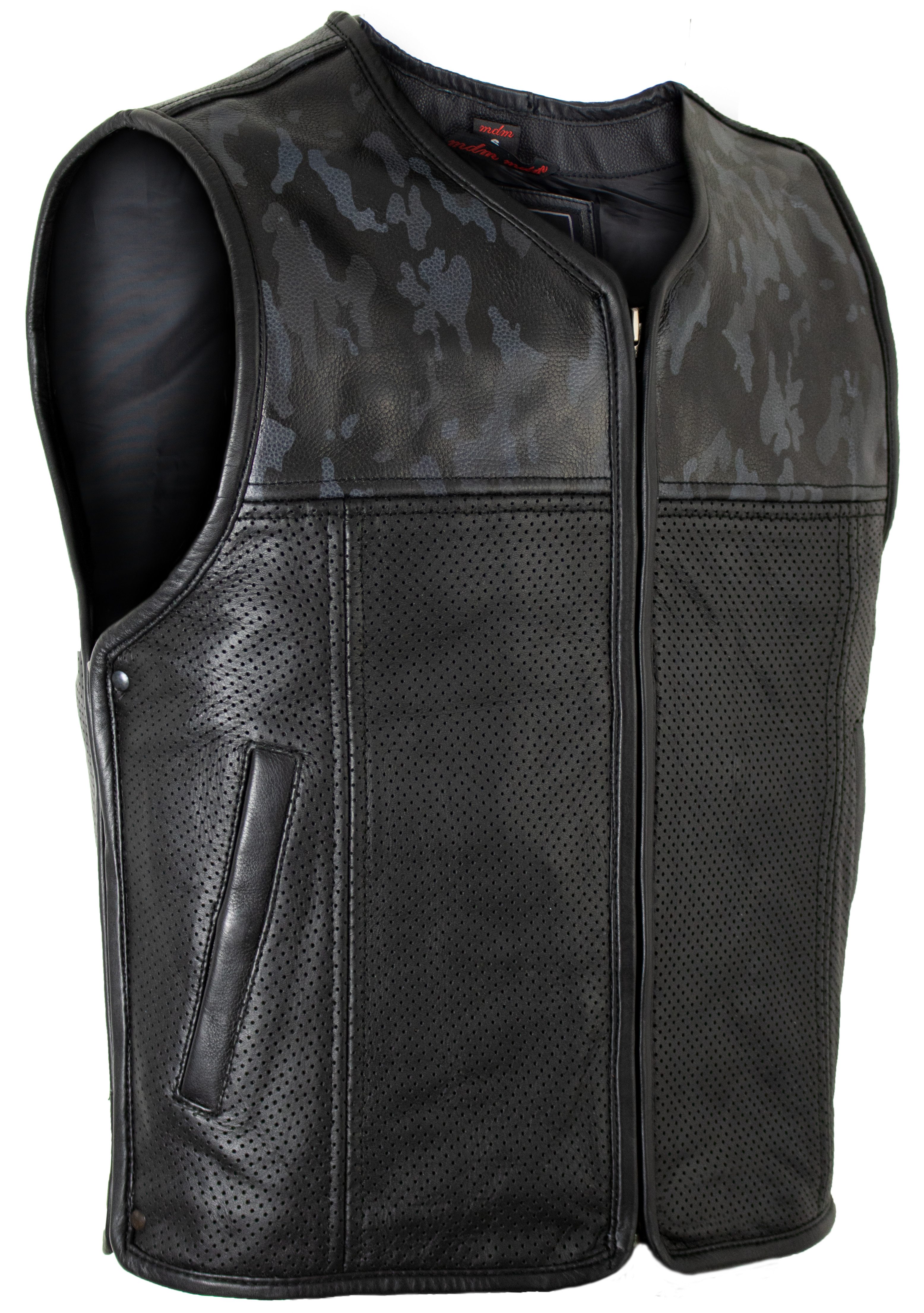 MDM Motorradweste Herren schwarz Camo Kutte günstig online kaufen