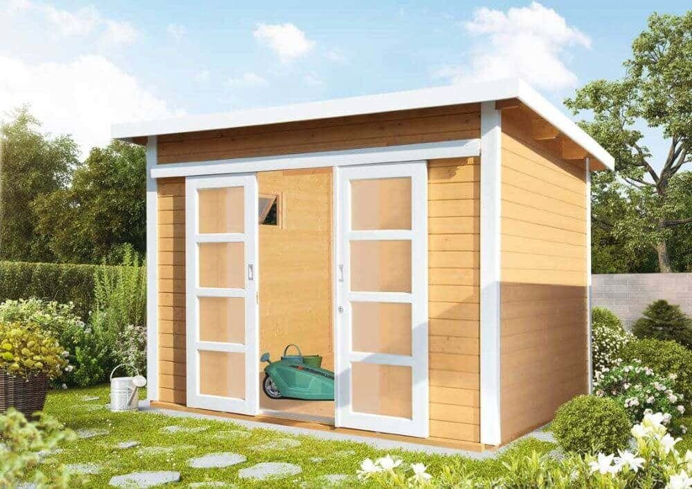 Wolff Gerätehaus Pulti 28-ST D, BxT: 340x340 cm, Beige