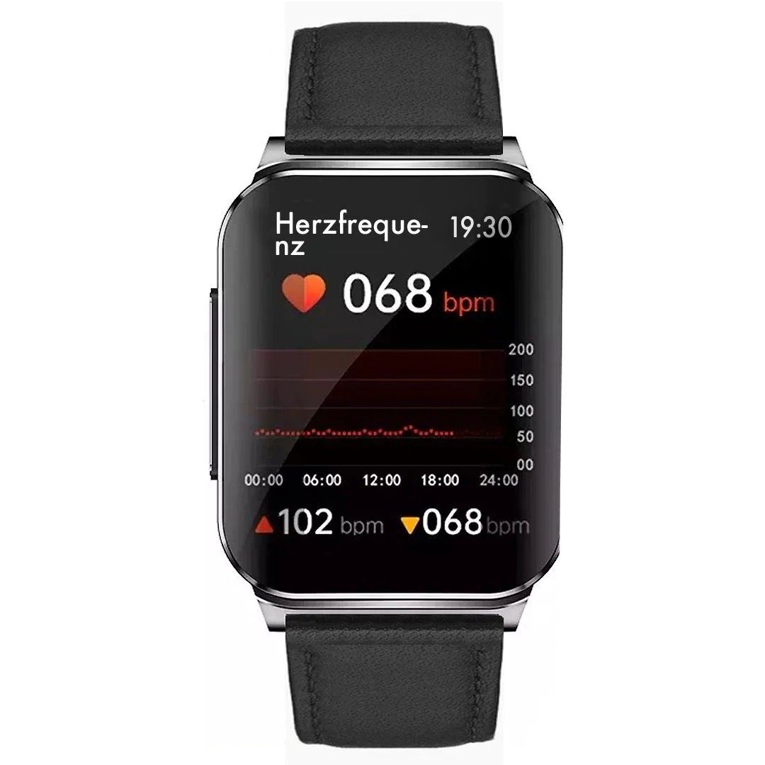 Knauermann Pro 2 Plus (2023) Smartwatch (1,83 Zoll), inkl. Schnell-Ladekabel
