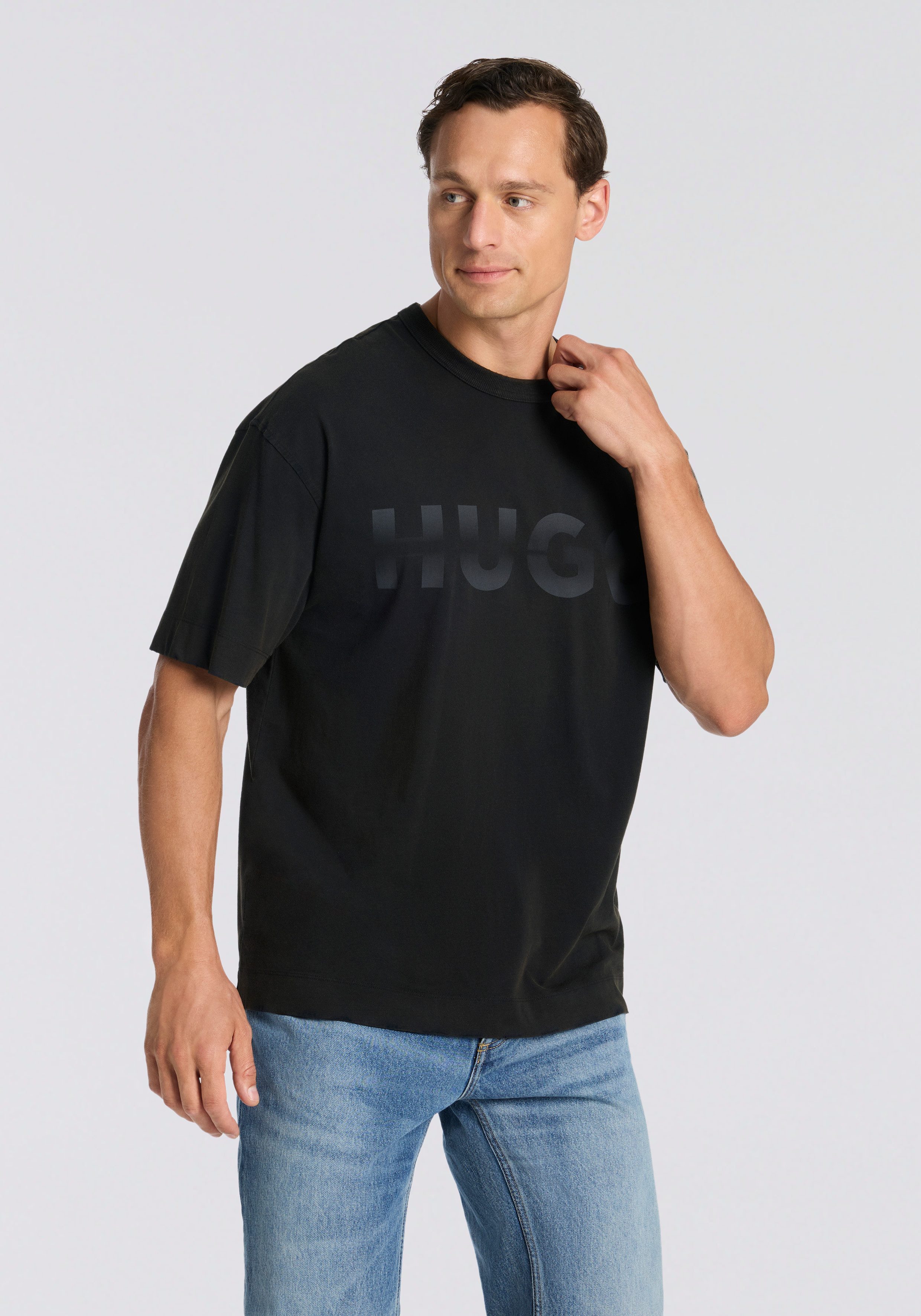 HUGO Blue T-Shirt Nenzye loose fit, günstig online kaufen