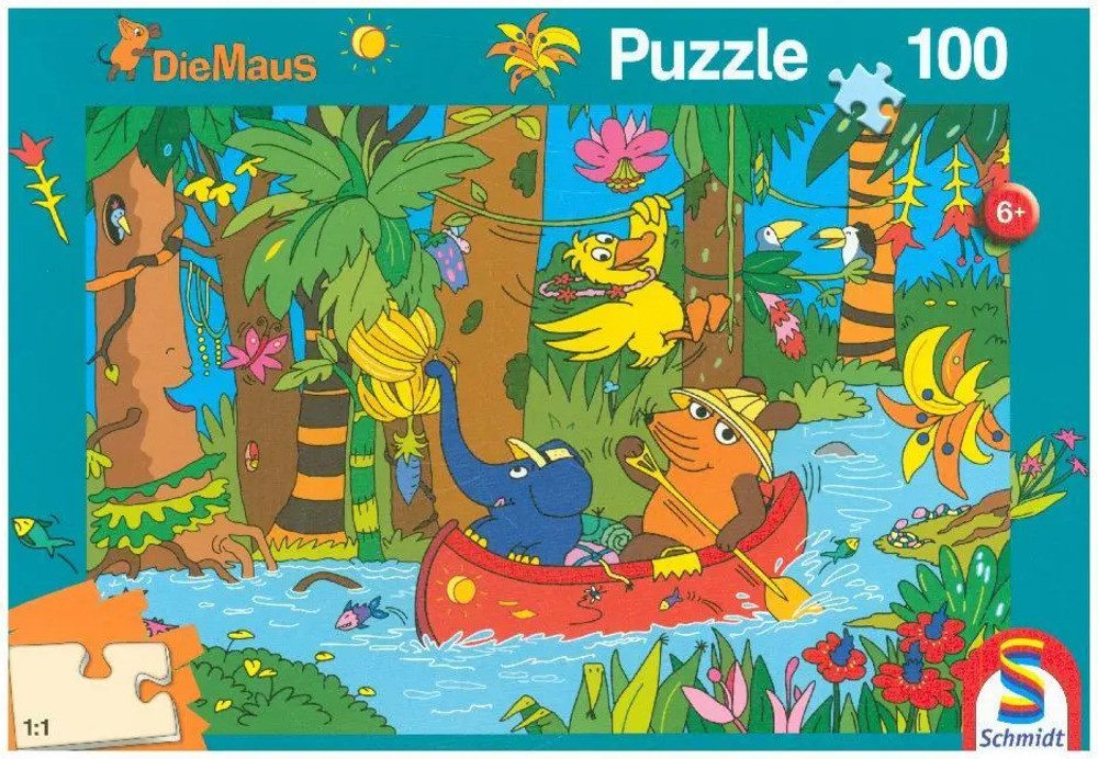 Schmidt Spiele Puzzle Die Maus, Im Dschungel (Kinderpuzzle), 199 Puzzleteil günstig online kaufen