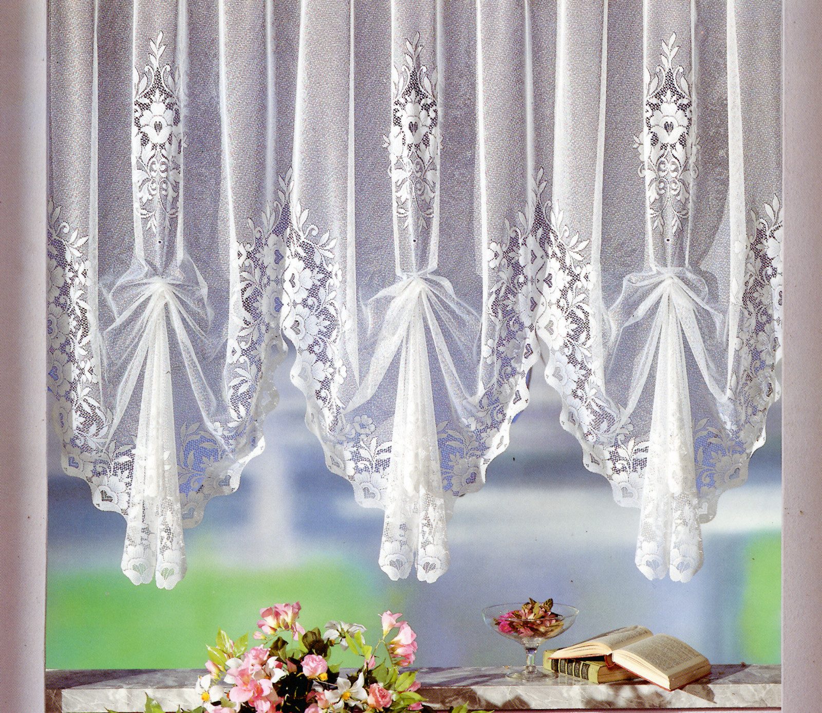 heimtexland Gardine Bogenstore Vorhang Fensterdeko Hochraff-Store weiß (1 S günstig online kaufen